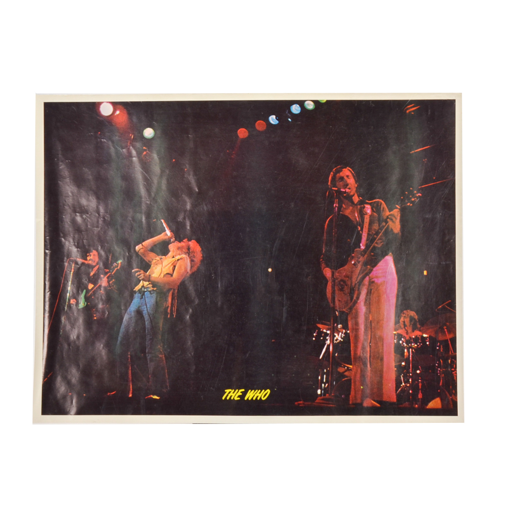 Vintage Offset Lithograph Poster of The Who