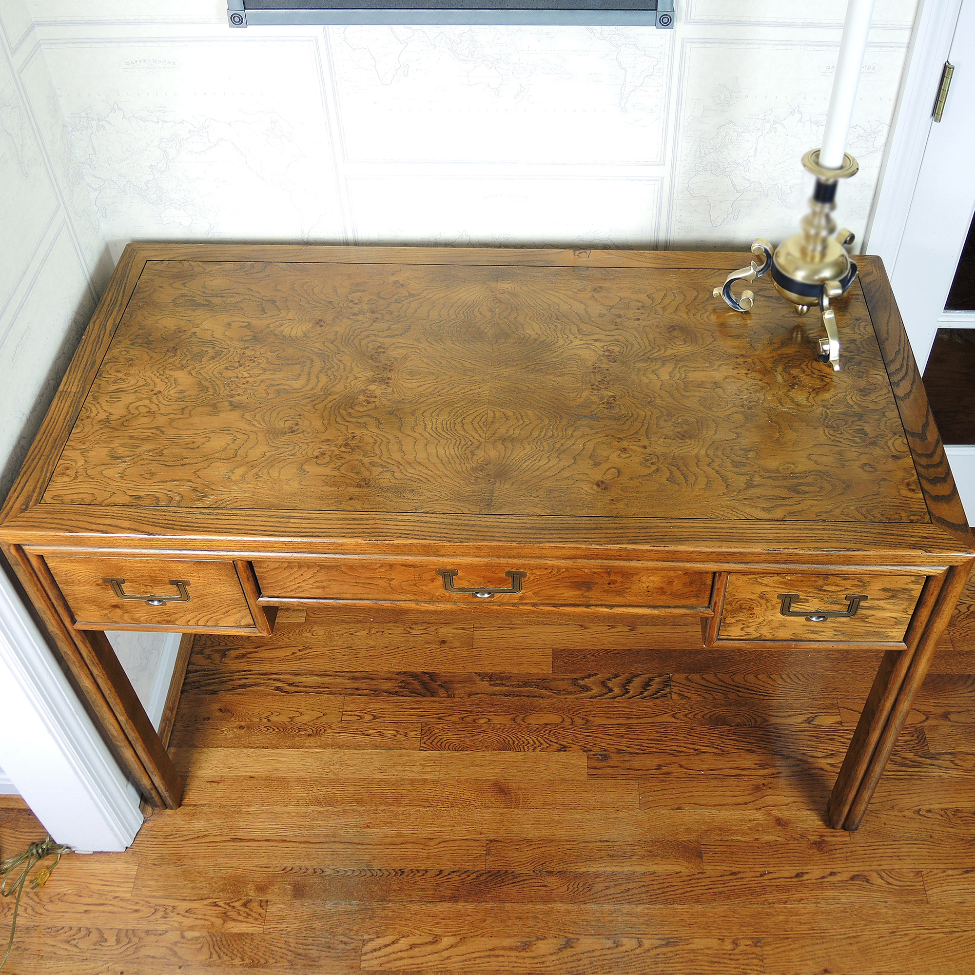 Henredon "Artefacts" Oak Campaign Desk