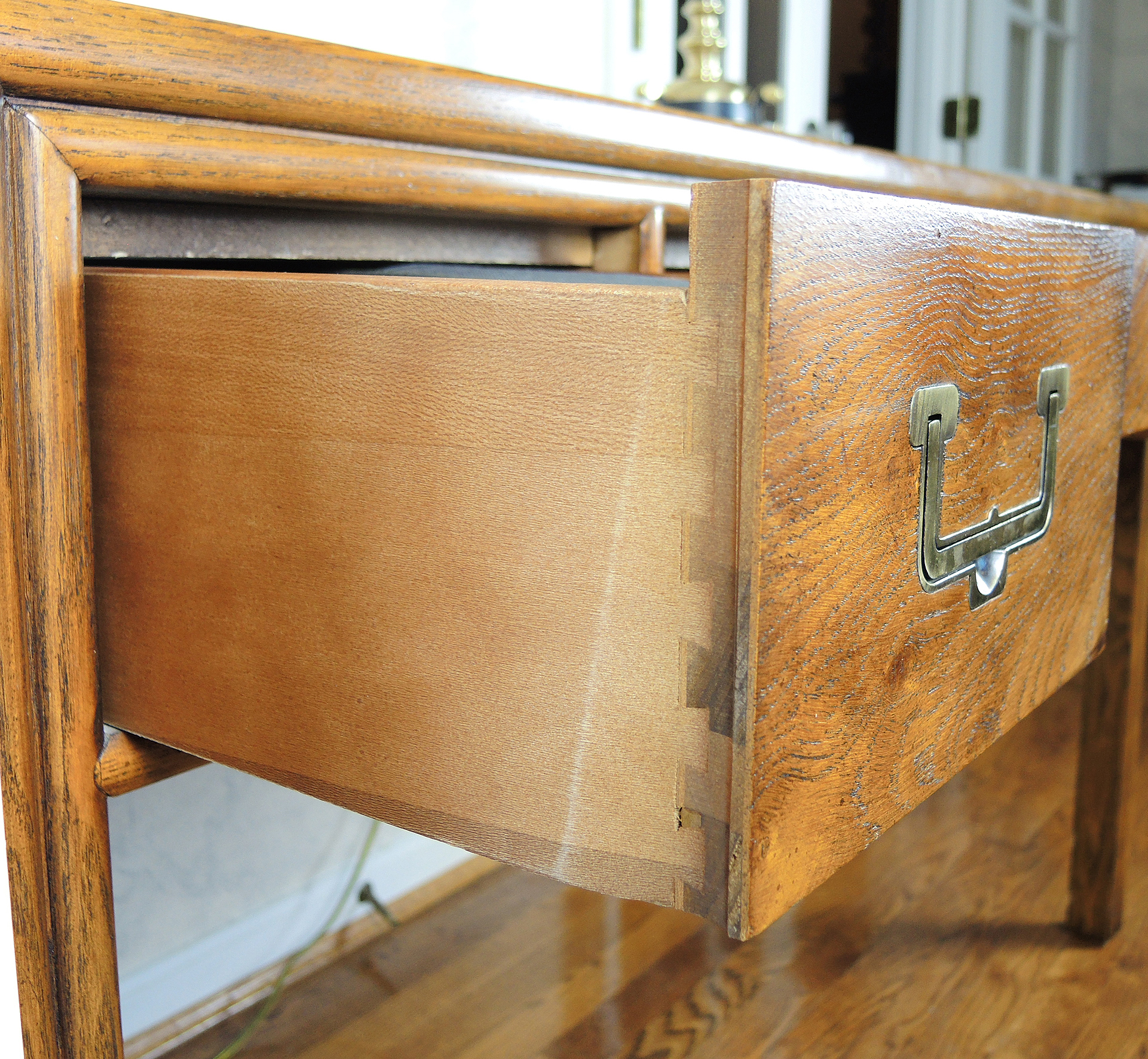 Henredon "Artefacts" Oak Campaign Desk