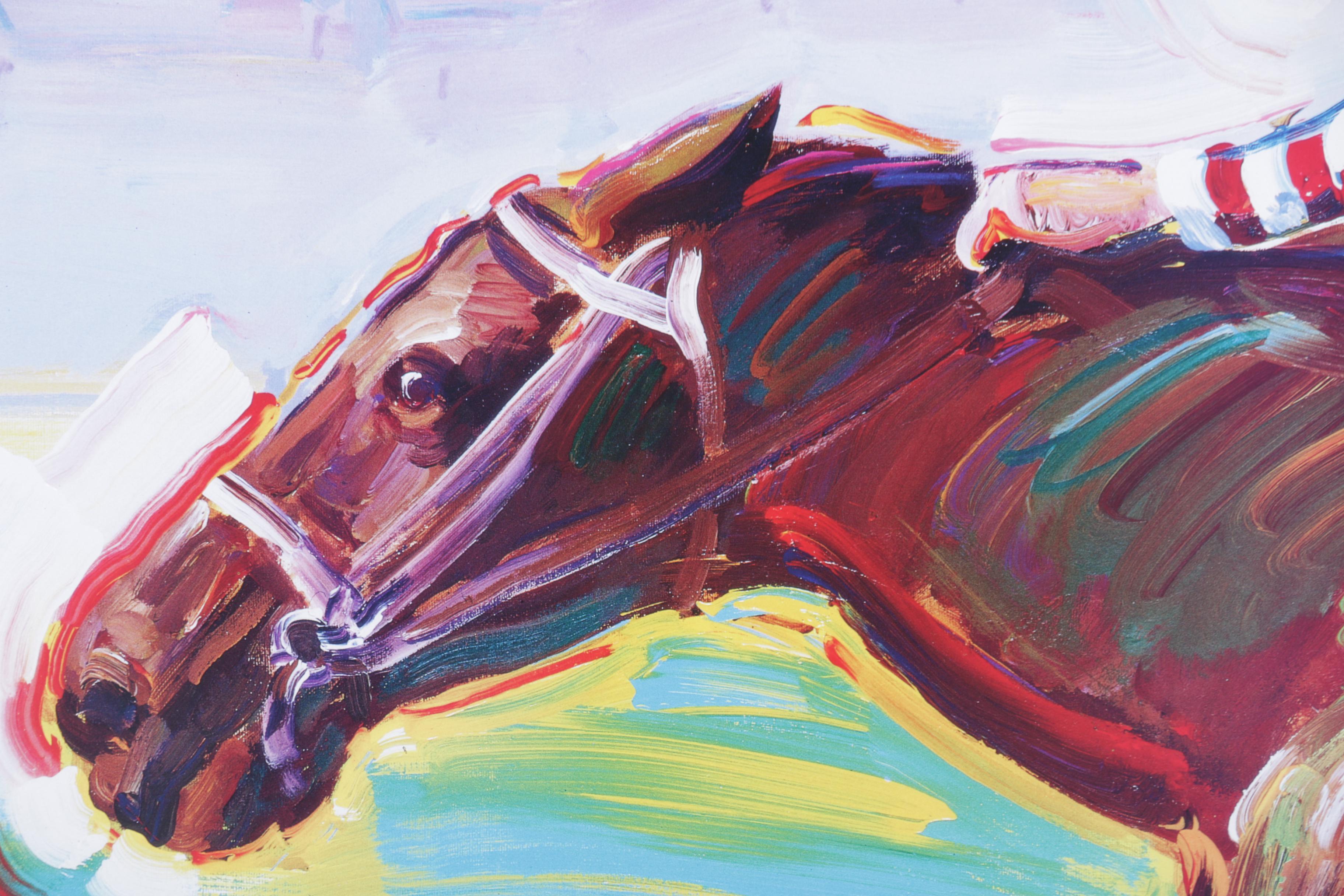 Official Poster Print after Peter Max Painting "Kentucky Derby 2000"