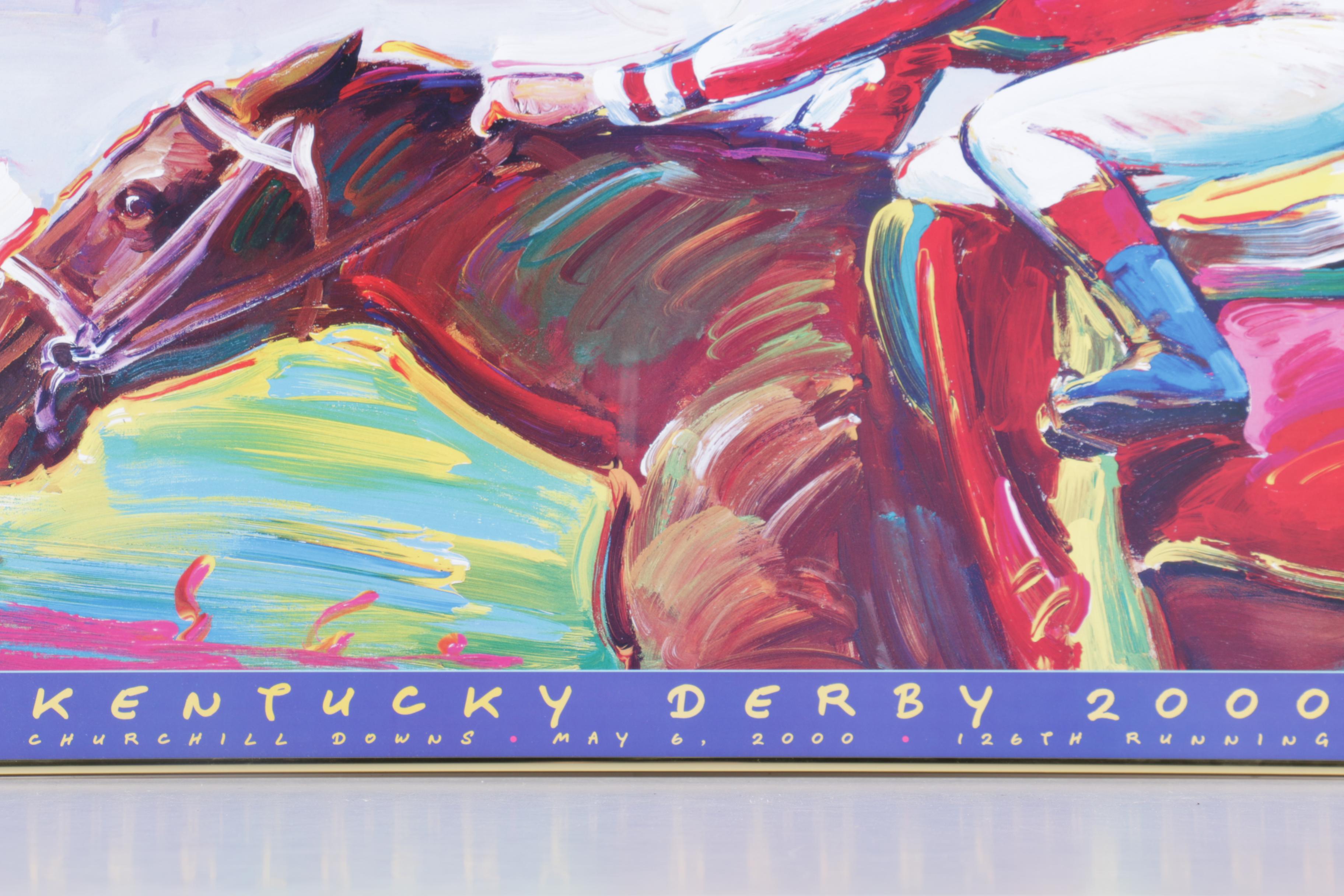 Official Poster Print after Peter Max Painting "Kentucky Derby 2000"