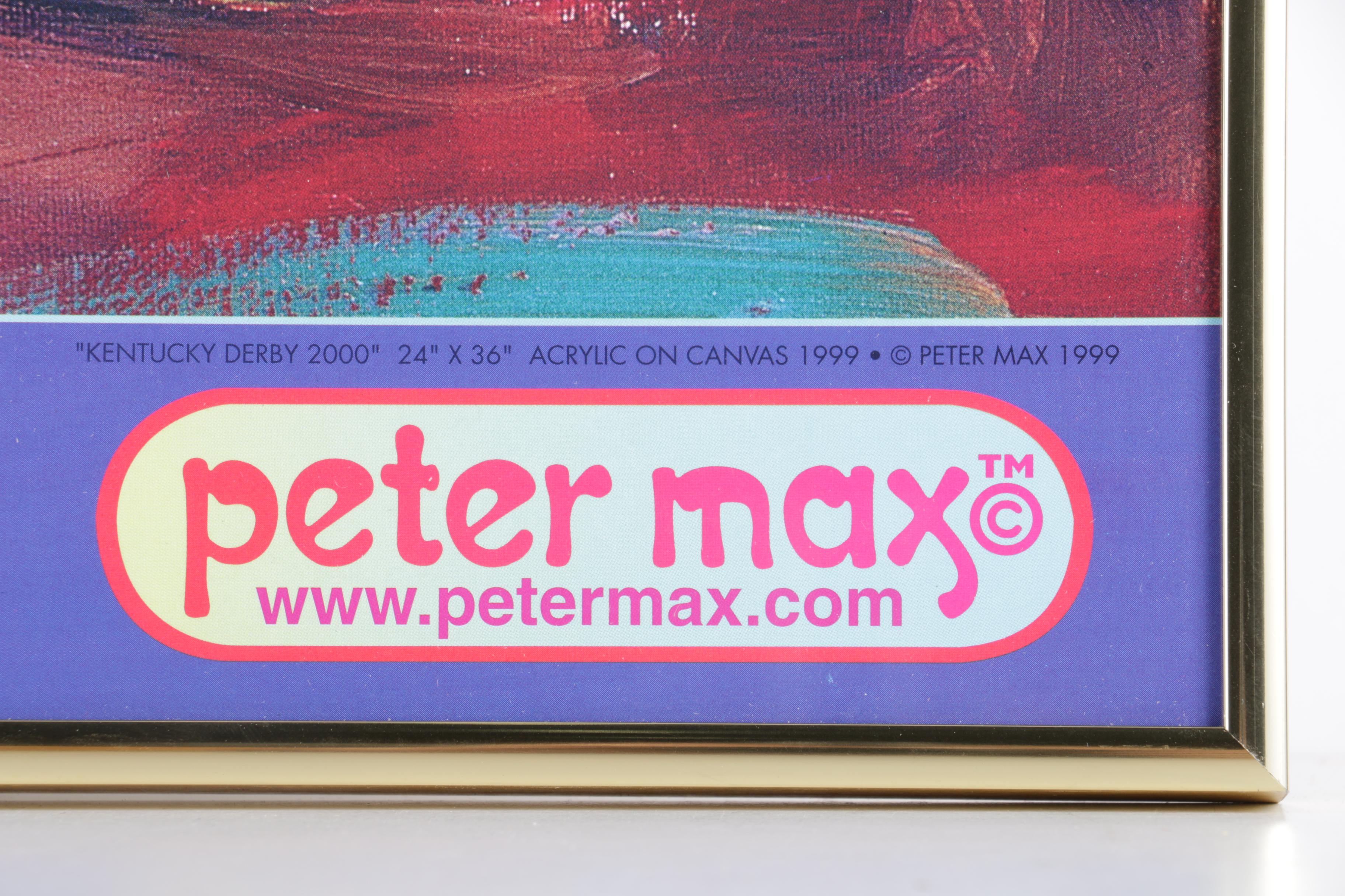 Official Poster Print after Peter Max Painting "Kentucky Derby 2000"