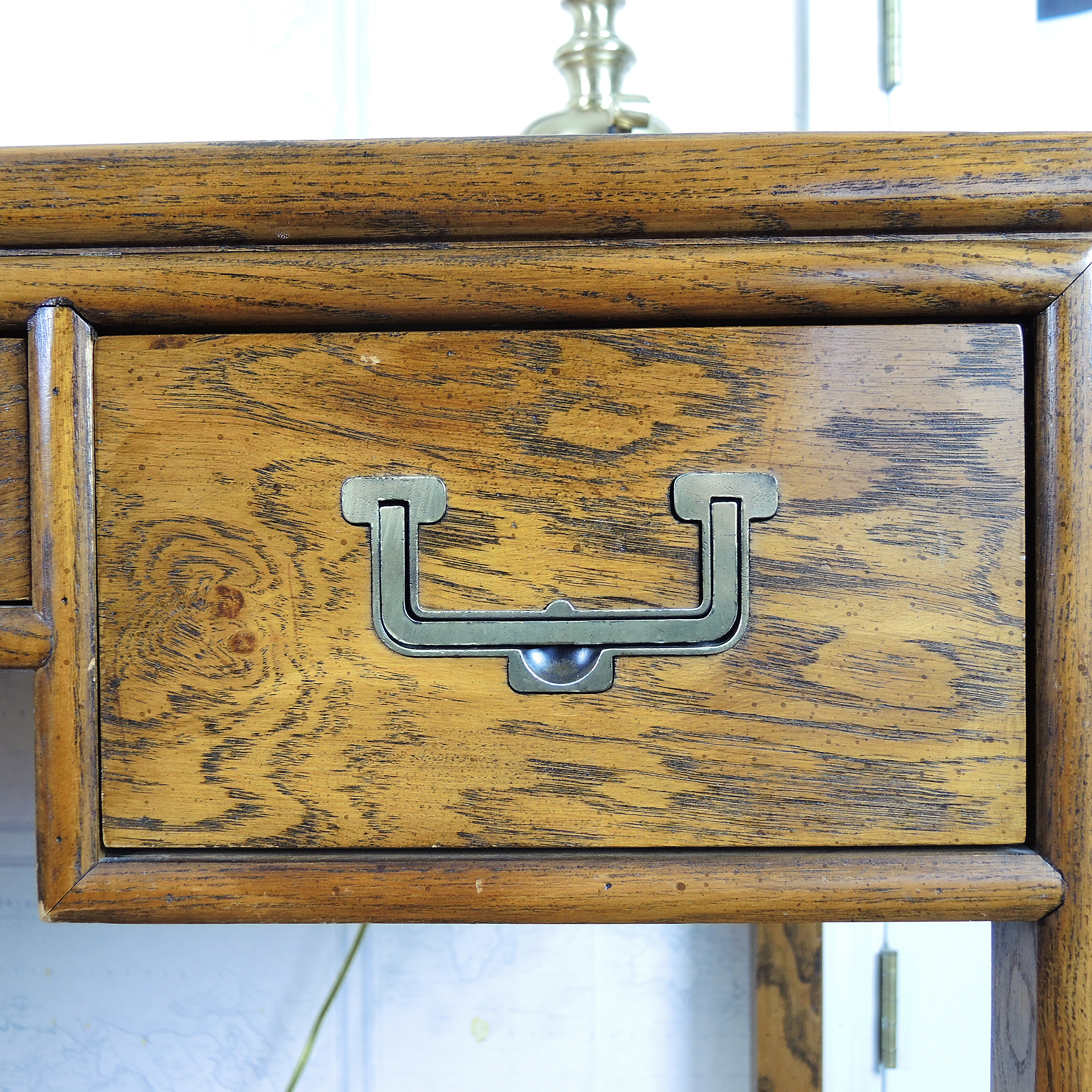 Henredon "Artefacts" Oak Campaign Desk