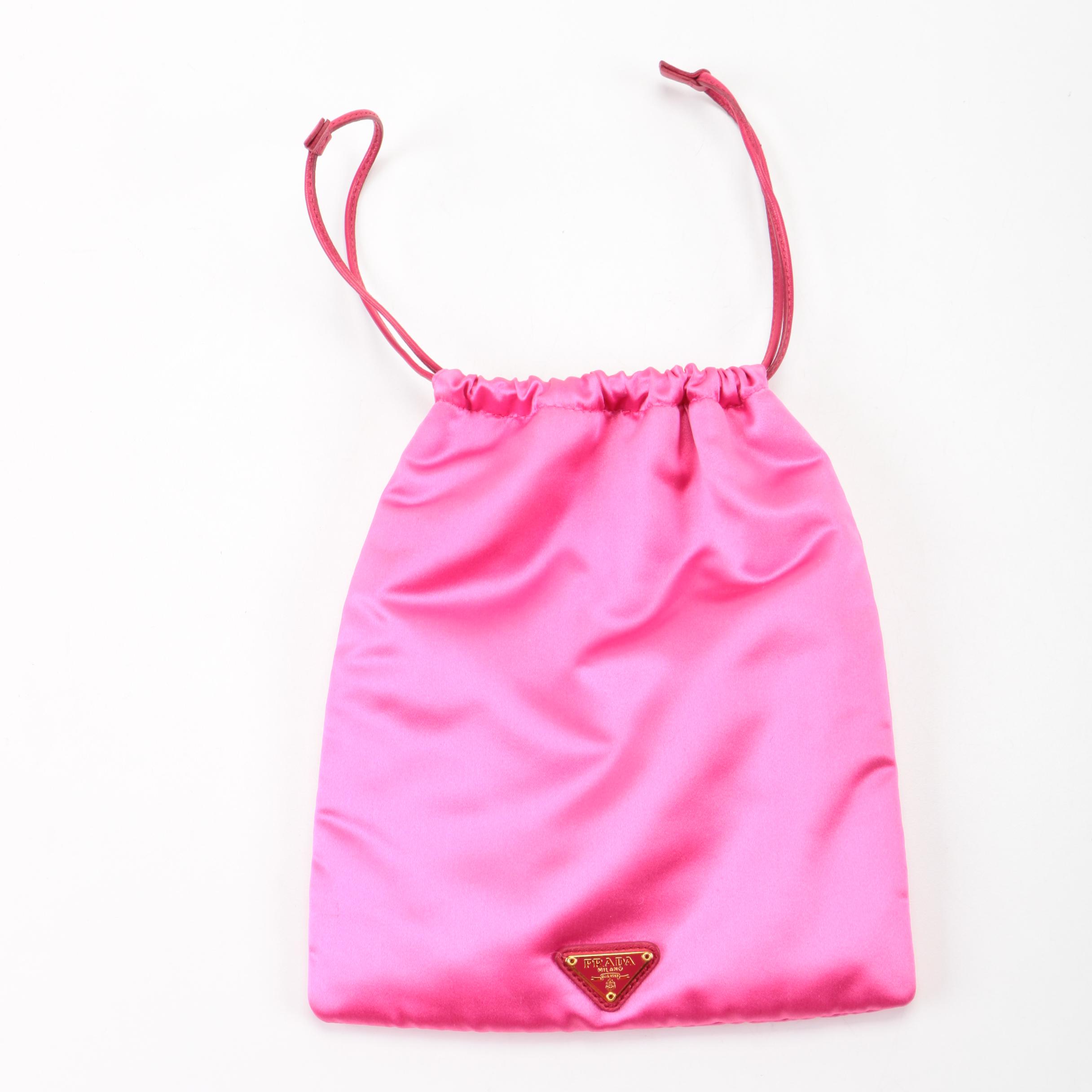 Prada Pink Satin Pouch