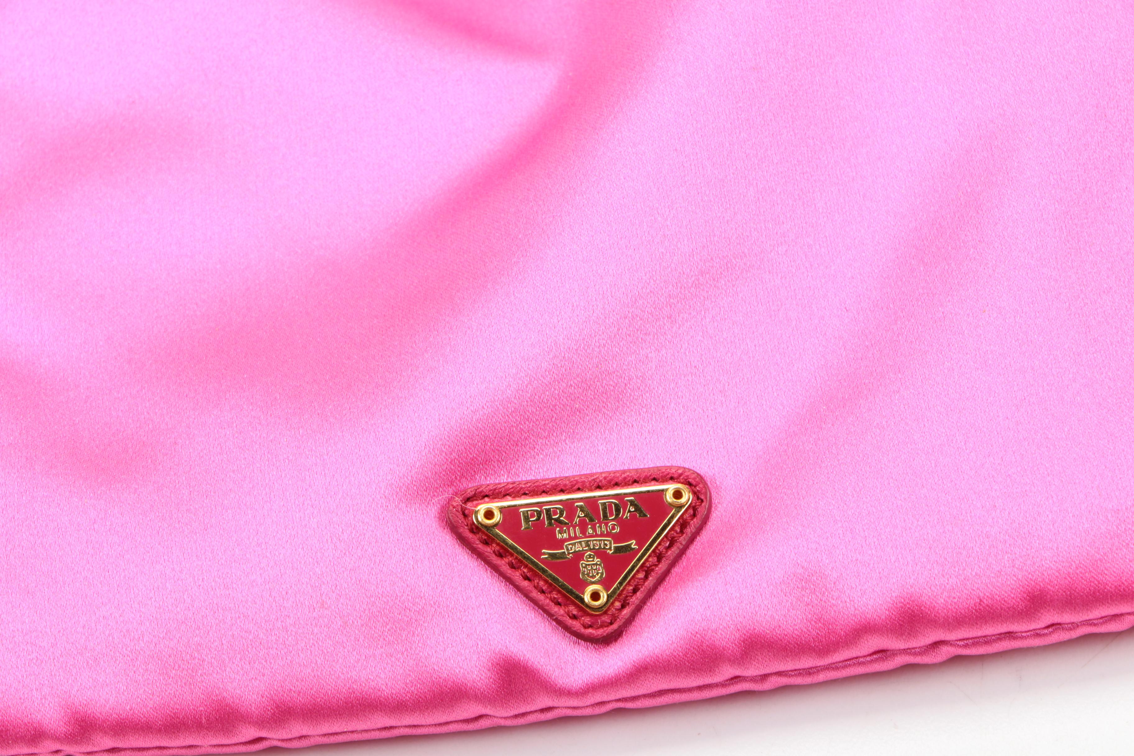 Prada Pink Satin Pouch
