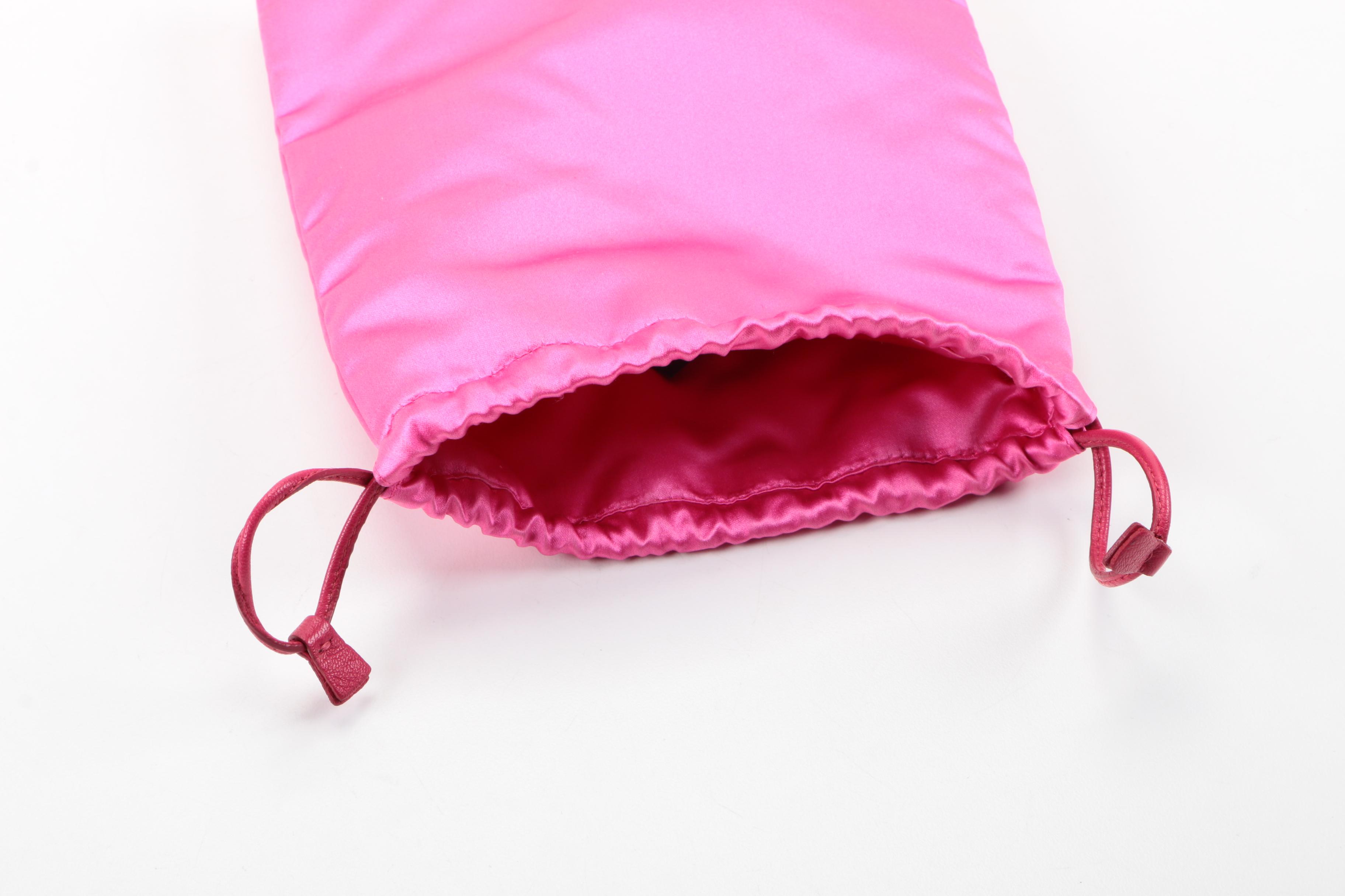 Prada Pink Satin Pouch
