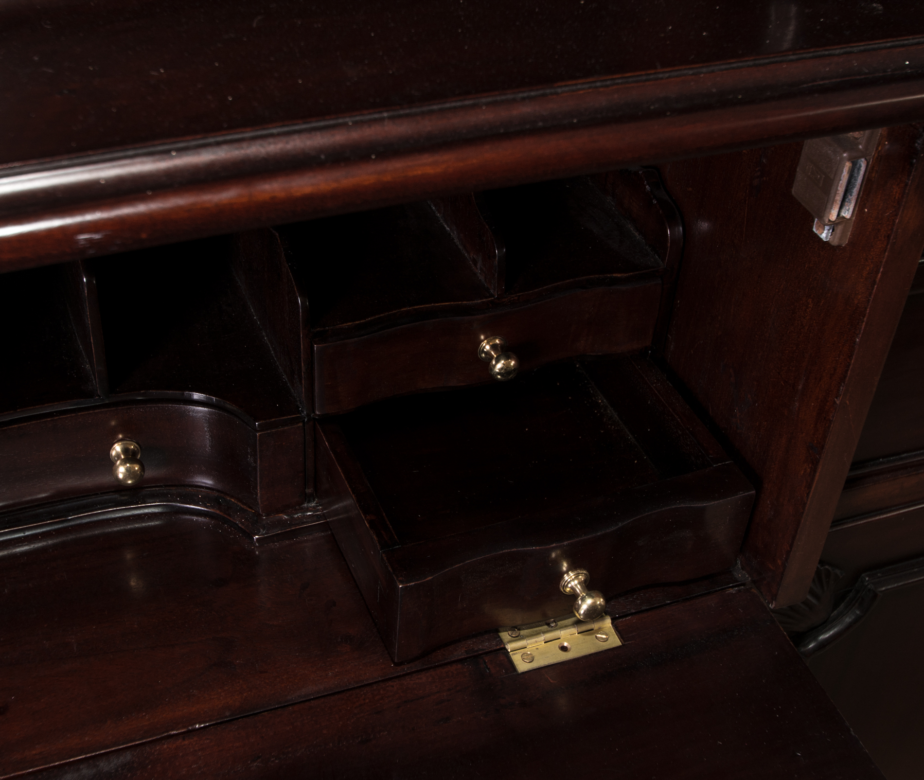 Vintage Mahogany Hepplewhite Breakfront Secretary and Breakfront Cabinet