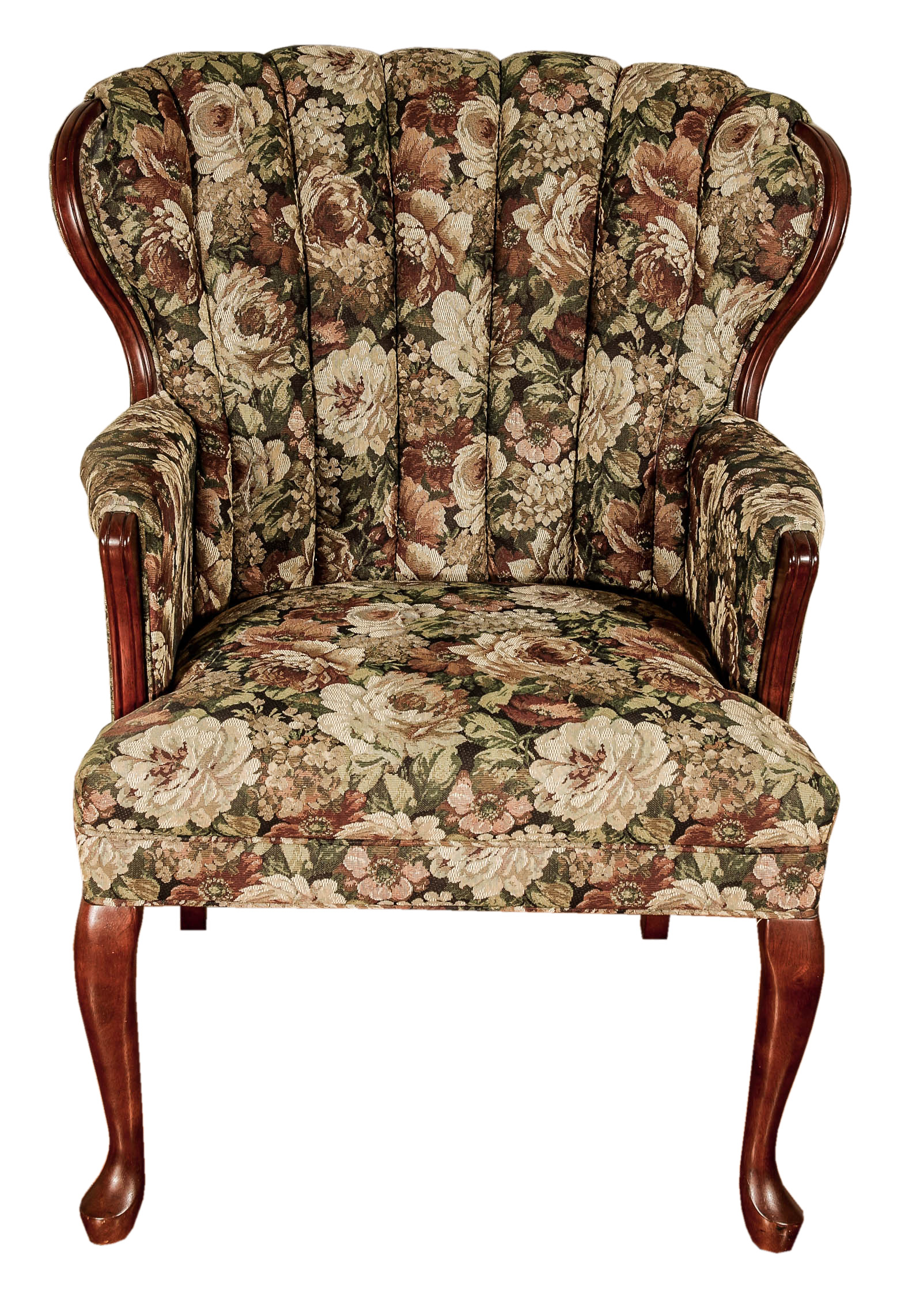 Wingback Chair and Ottoman with Floral Print by Best
