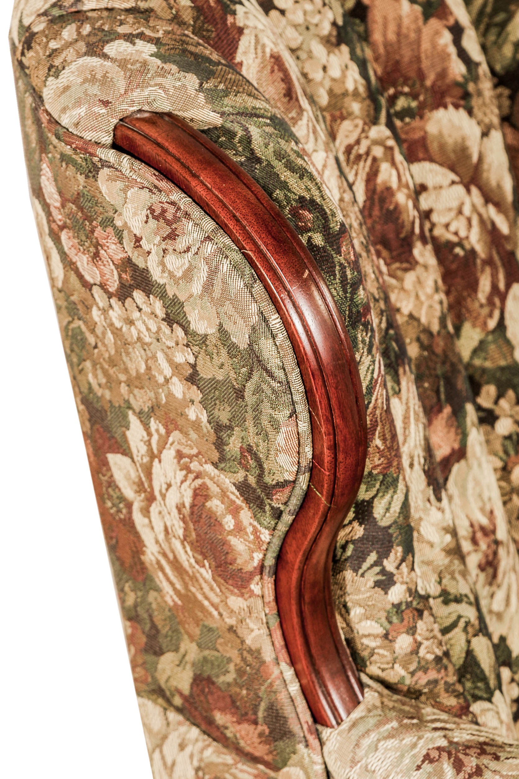 Wingback Chair and Ottoman with Floral Print by Best