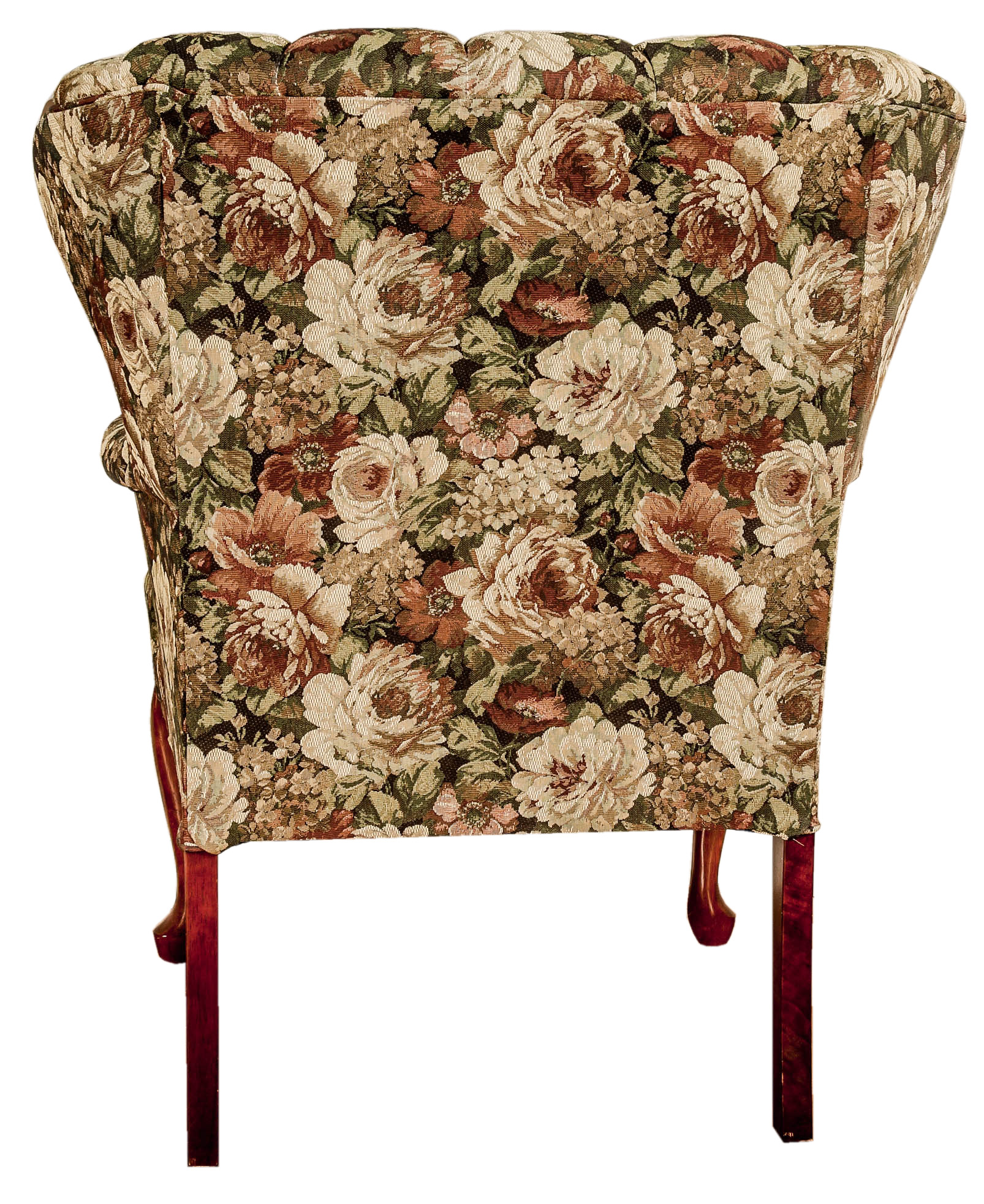 Wingback Chair and Ottoman with Floral Print by Best