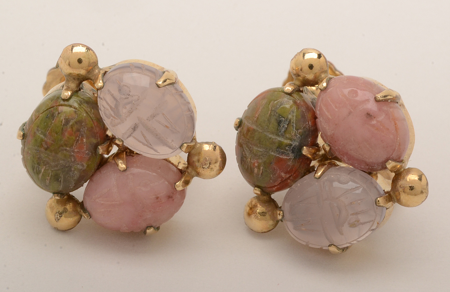 Vintage Gold Filled Gemstone "Scarab" Jewelry