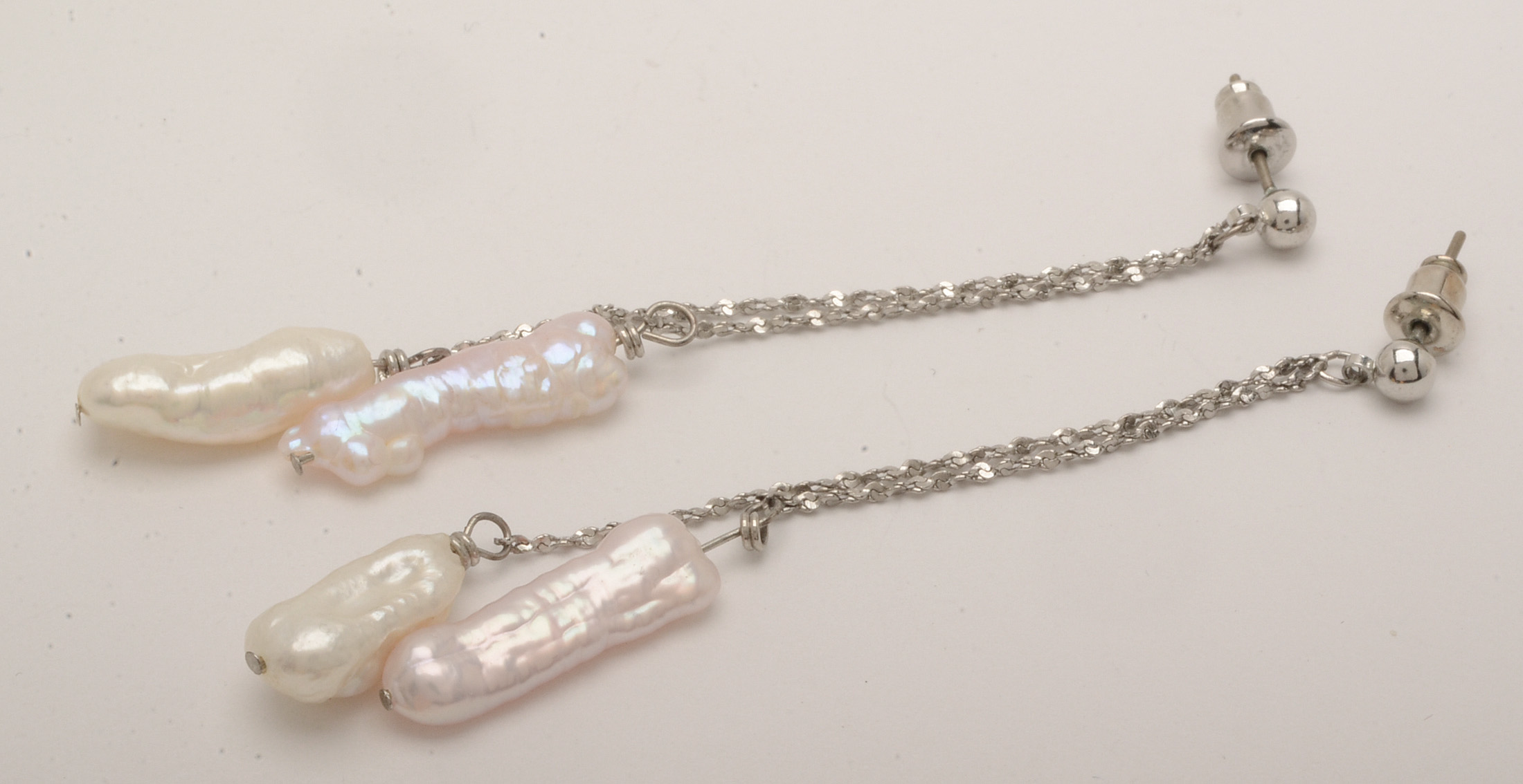 Karl Lagerfield Costume Earrings, and Cultured Pearl Earrings with 14K Elements