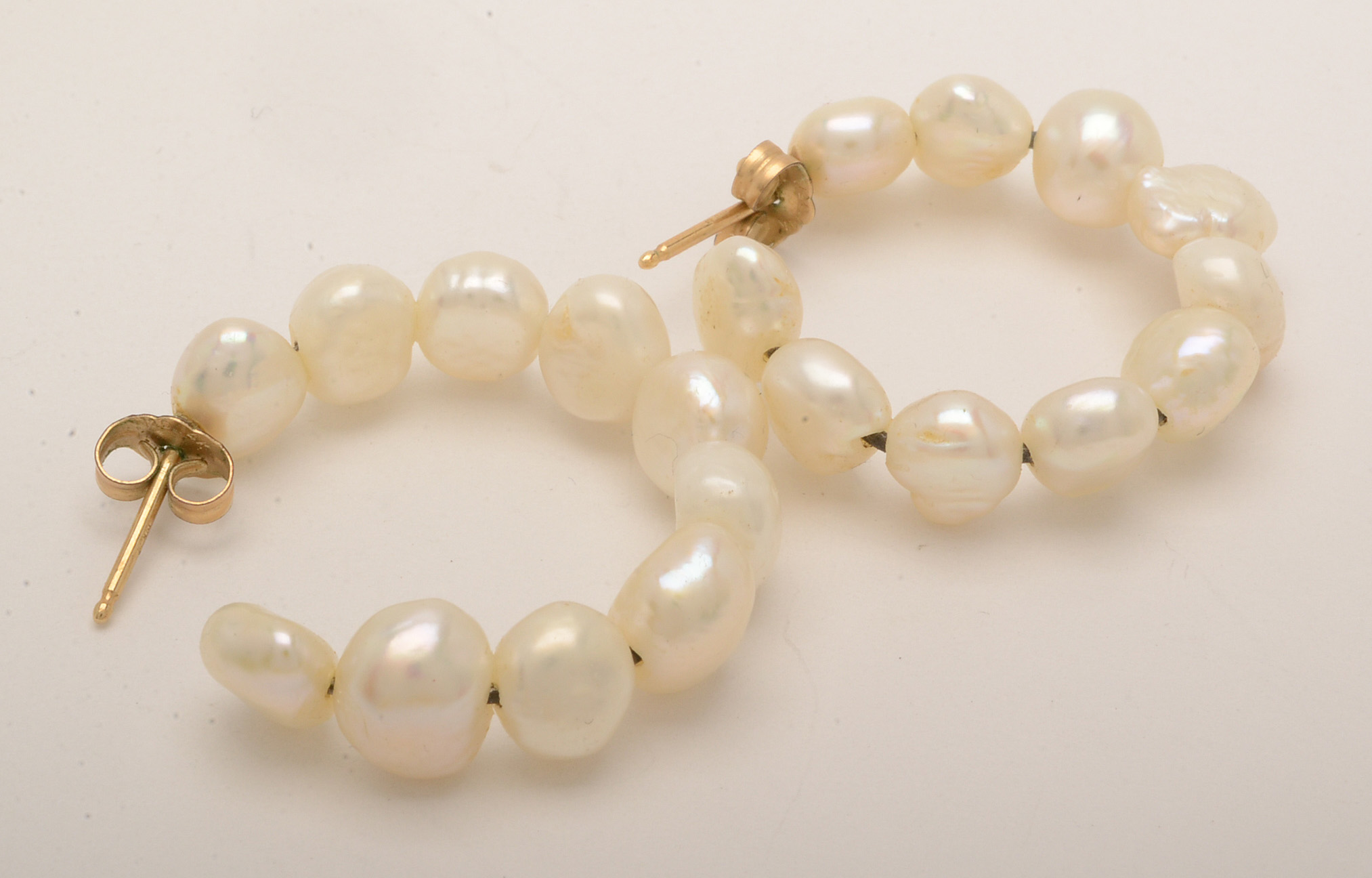 Karl Lagerfield Costume Earrings, and Cultured Pearl Earrings with 14K Elements