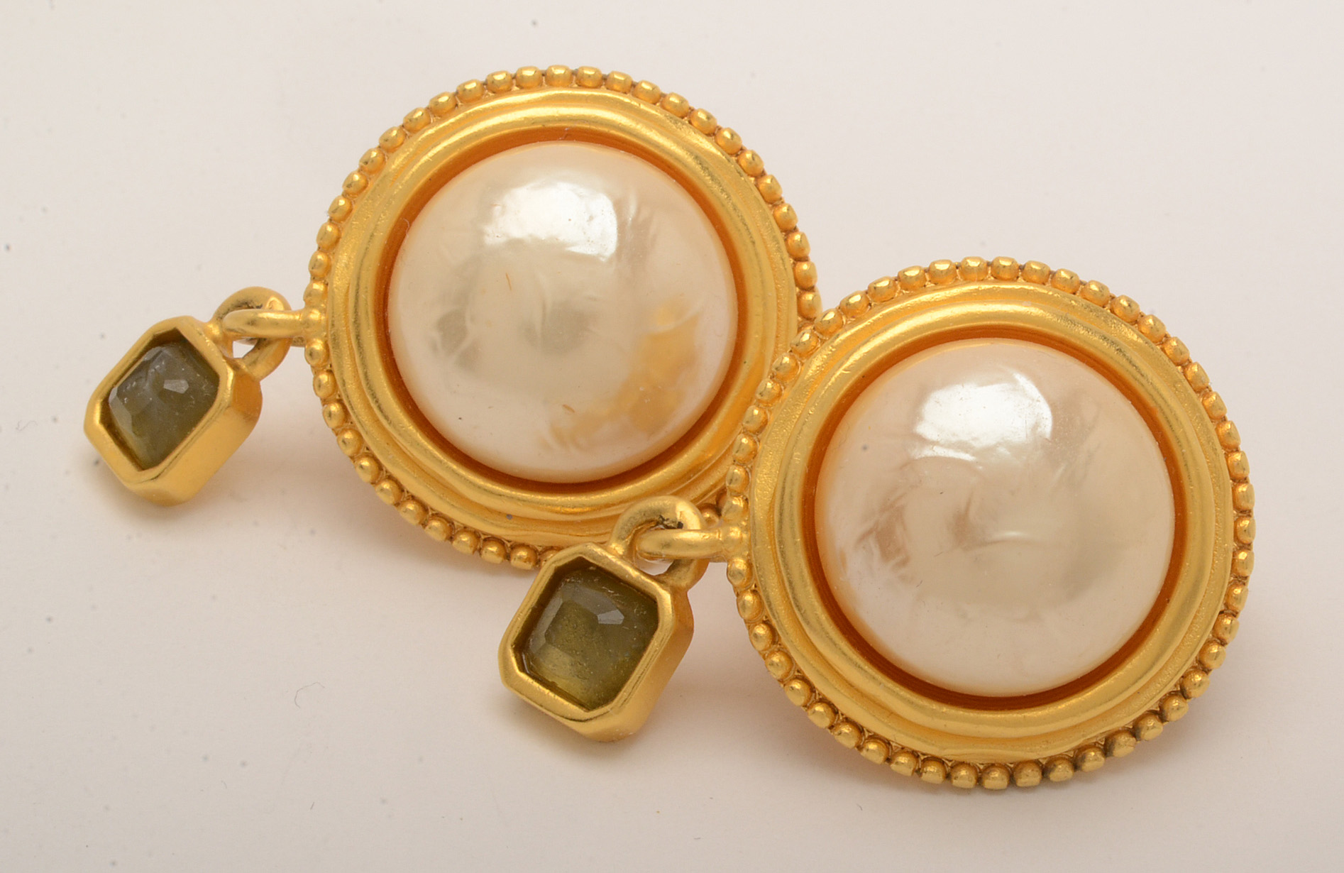 Karl Lagerfield Costume Earrings, and Cultured Pearl Earrings with 14K Elements