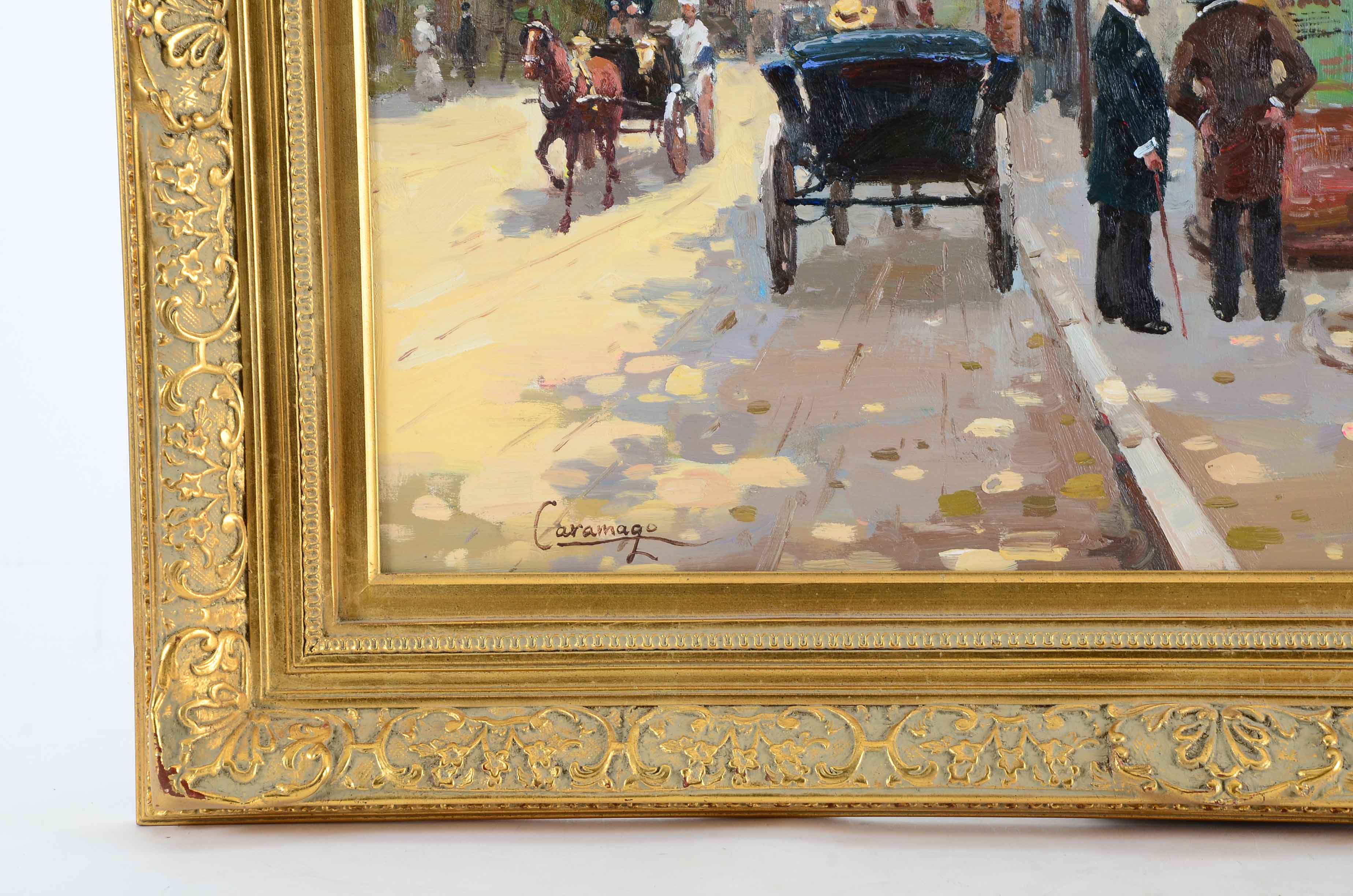 Caramago Oil Painting of Victorian Street Scene