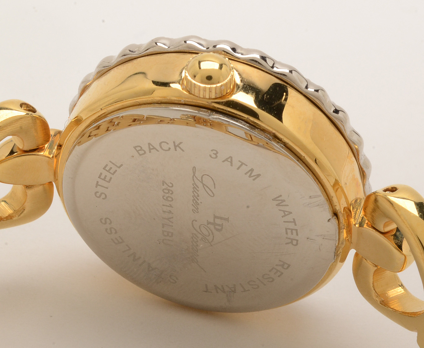 Lucien Piccard "Roma" Blue Topaz Bezel Watch