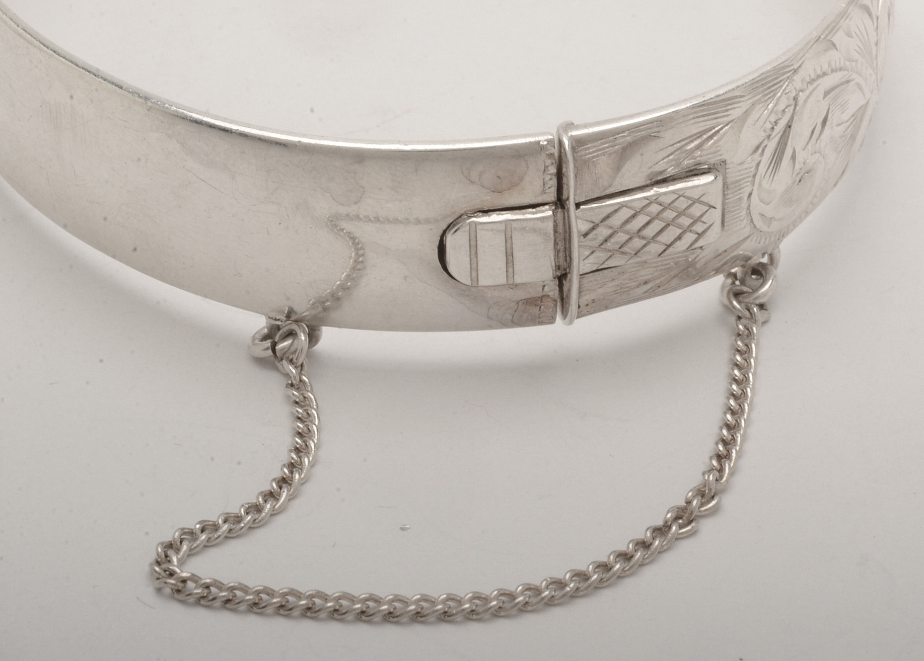 Vintage Sterling Silver British Bangle Bracelet