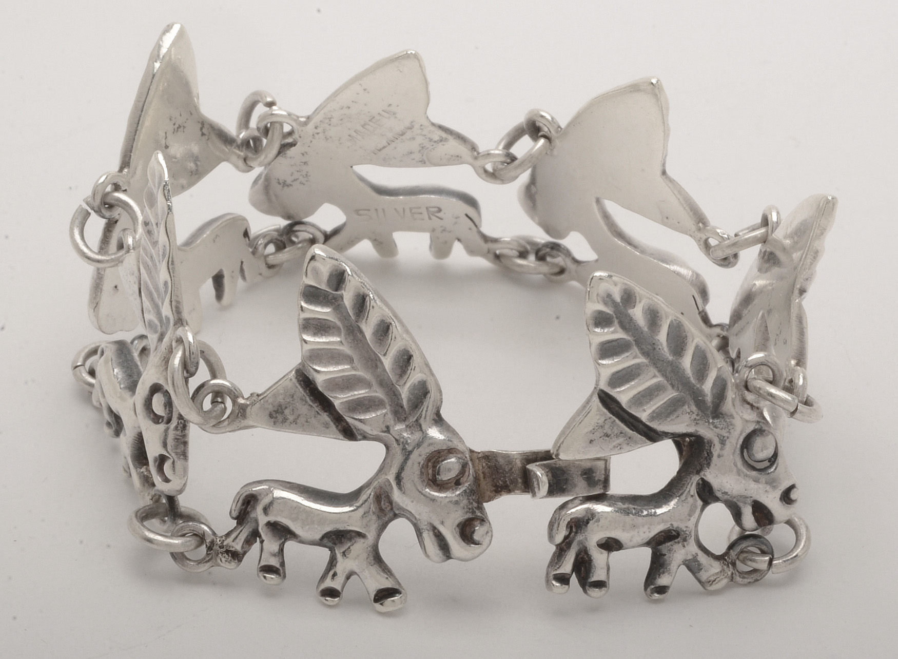 Vintage Mexican Sterling Silver Bracelets Including Los Ballesteros