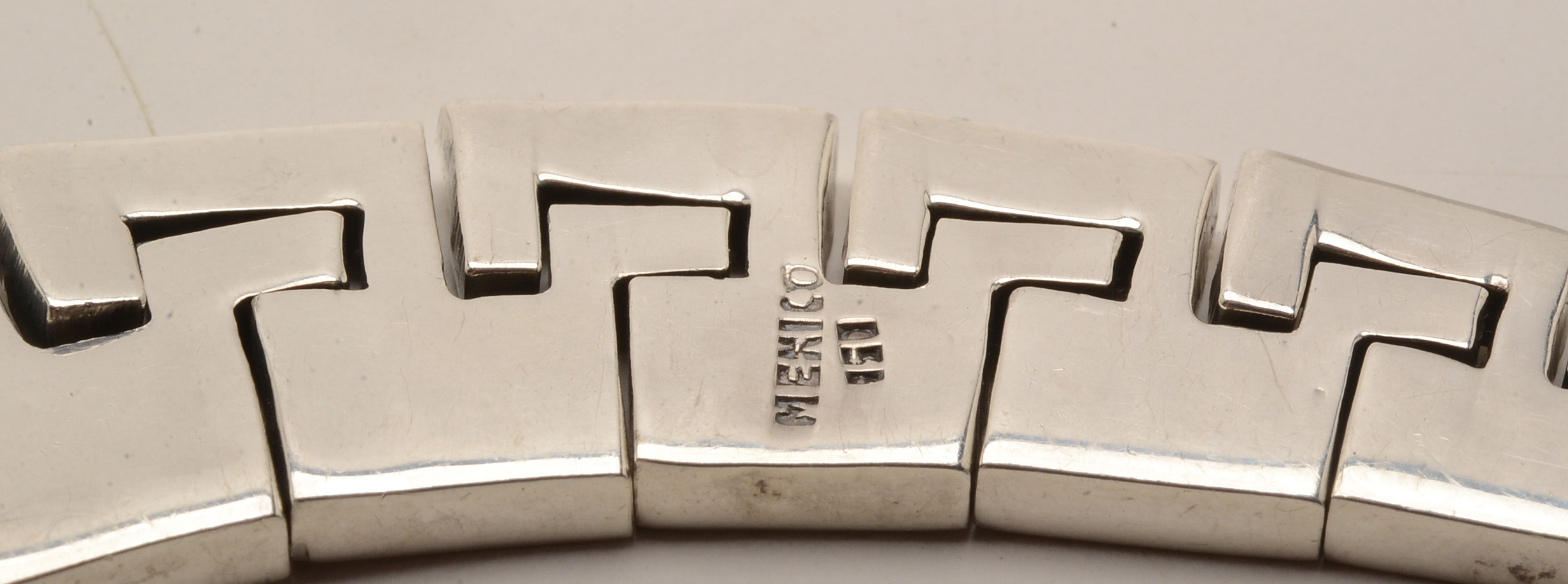 Modernist Mexican Silver Choker in .950 Sterling Silver