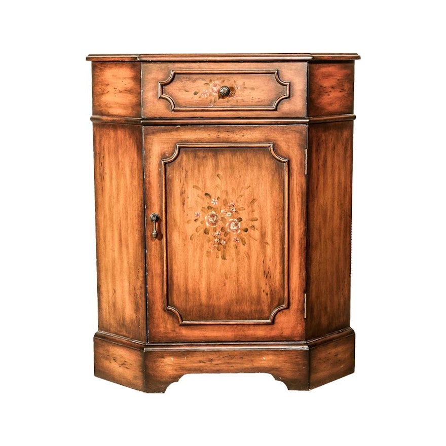 French Provincial Style Corner Cabinet