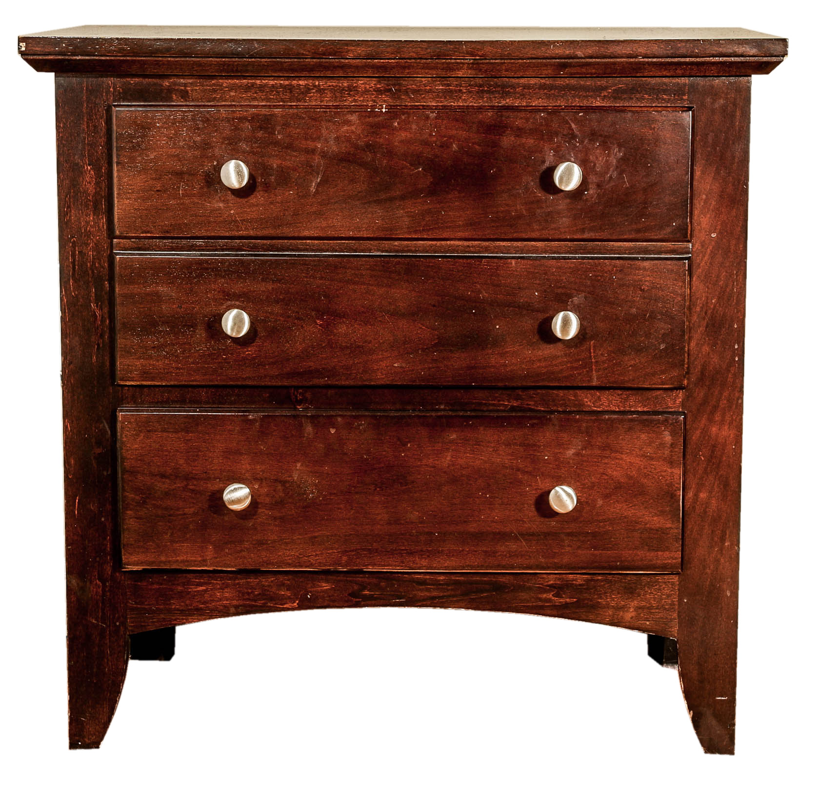 Mission Style Mahogany Bed and Side Chest