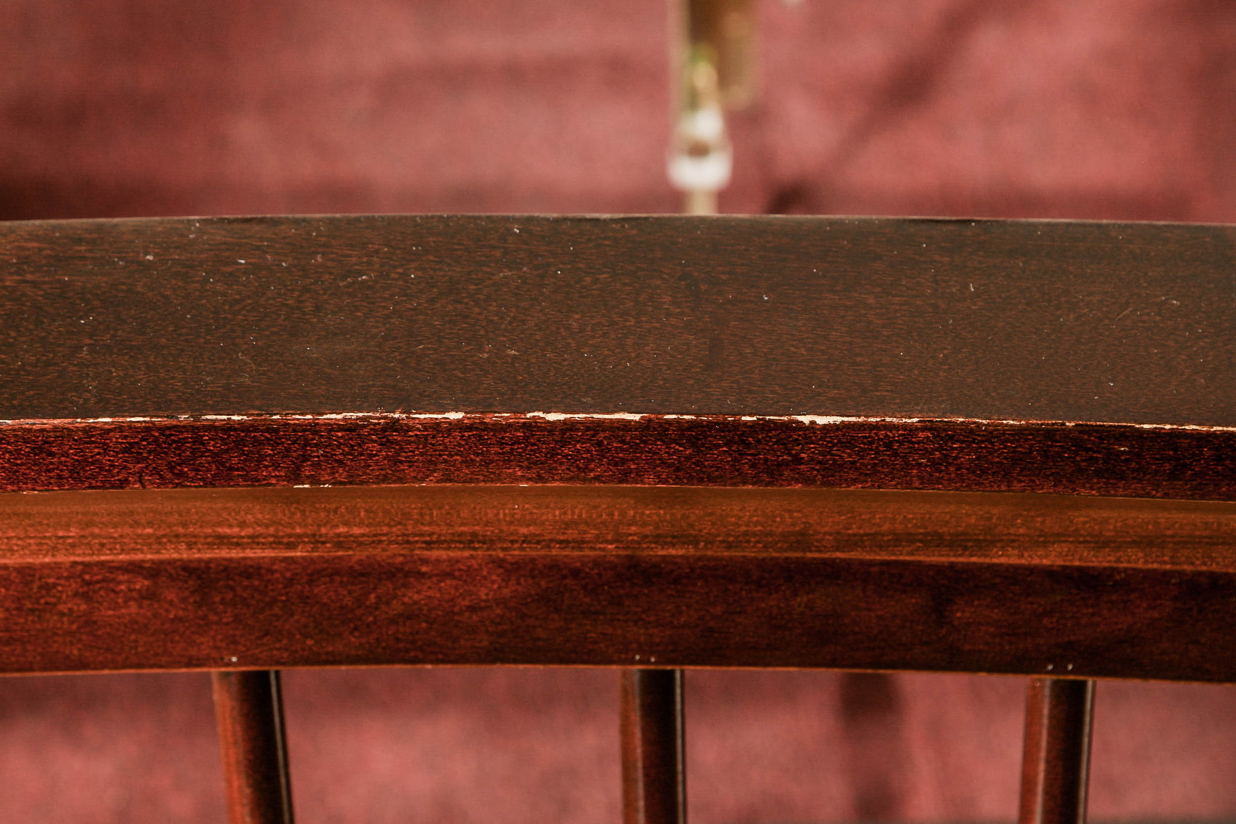 Mission Style Mahogany Bed and Side Chest