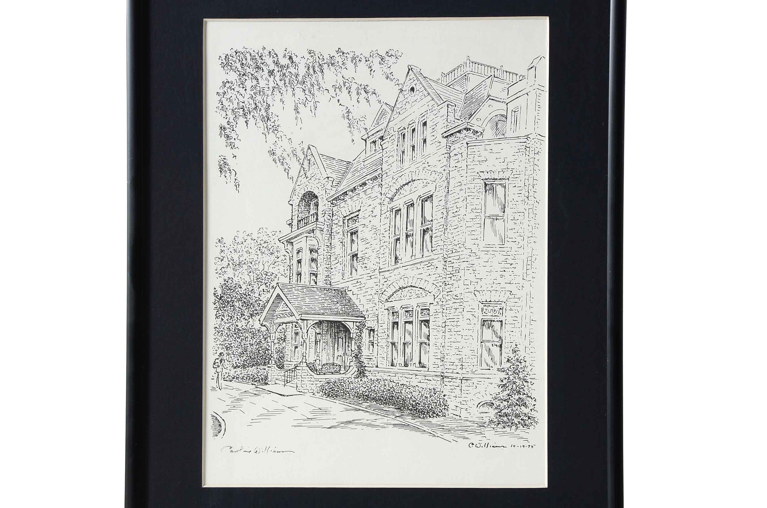 Two Signed Black and White Lithographic Prints