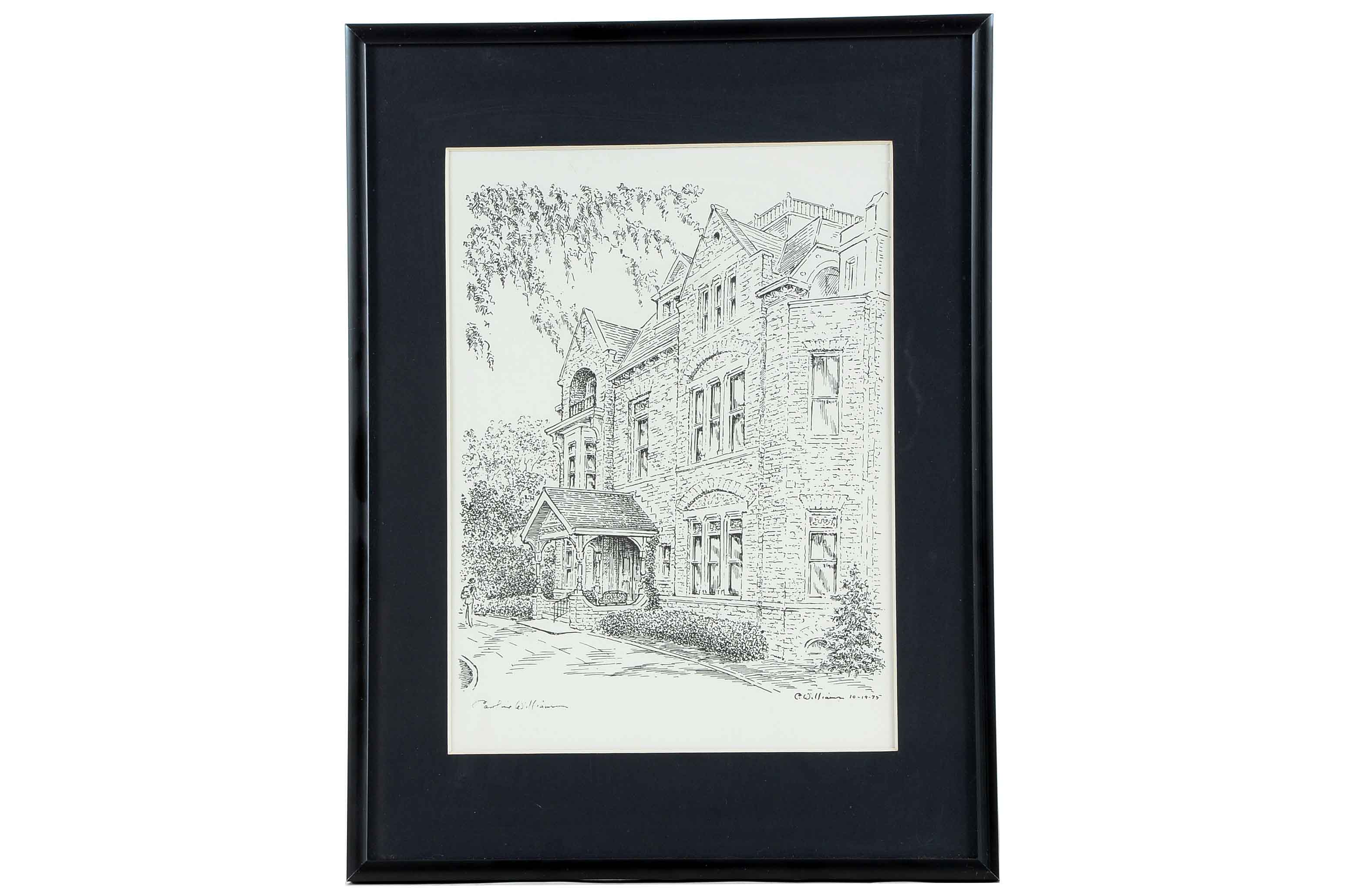 Two Signed Black and White Lithographic Prints