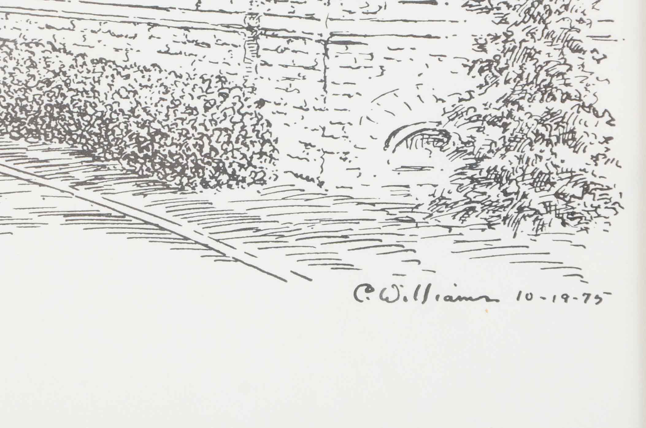 Two Signed Black and White Lithographic Prints