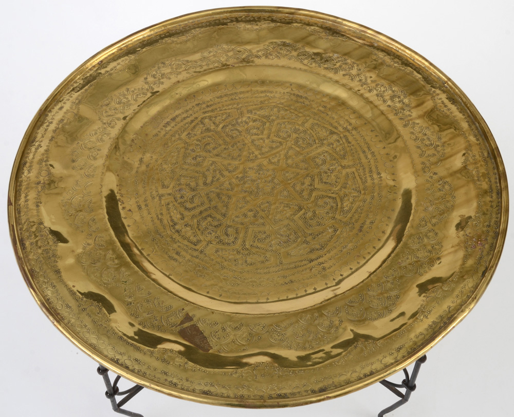 Vintage Brass Tray Table