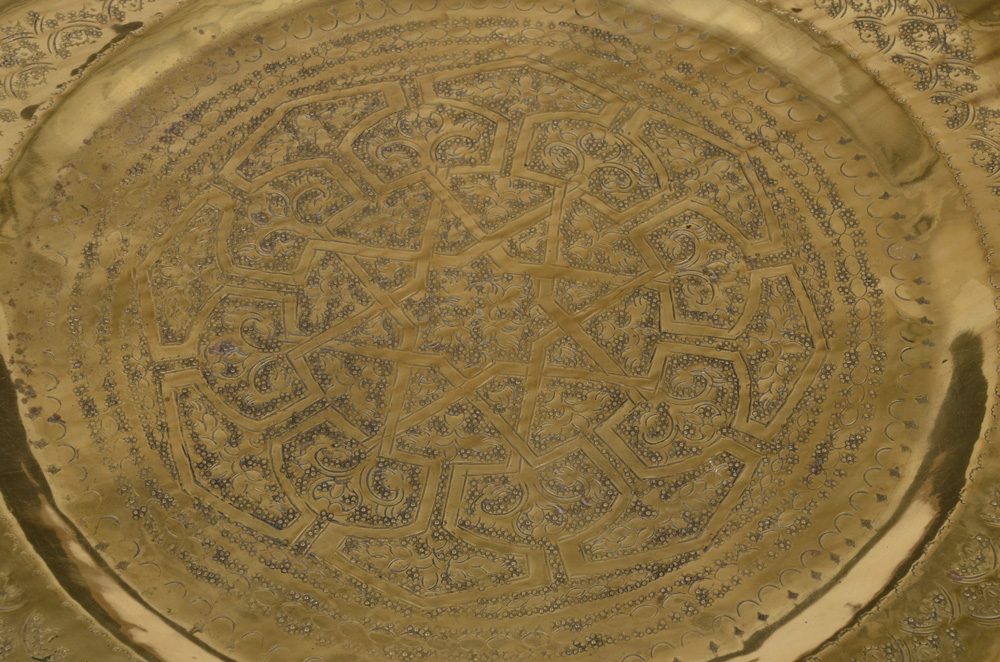 Vintage Brass Tray Table