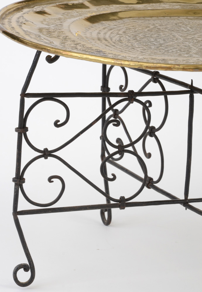 Vintage Brass Tray Table