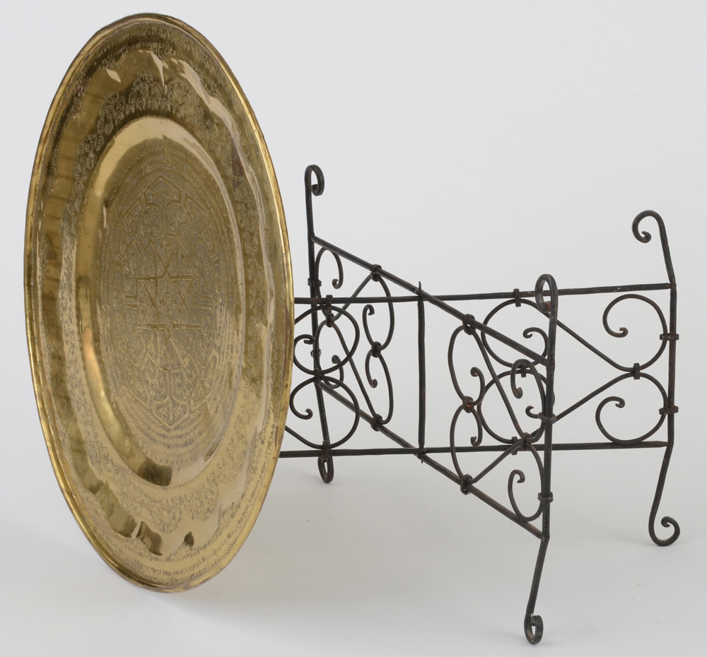 Vintage Brass Tray Table