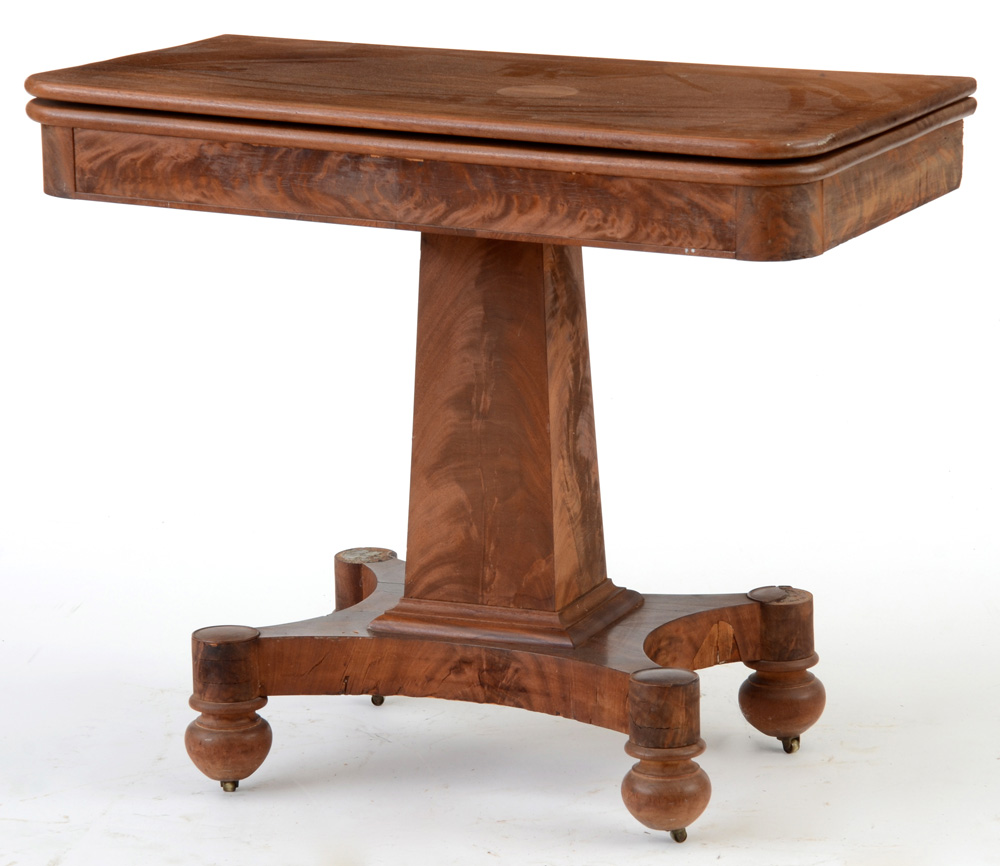 Vintage Empire Style Mahogany Flip Top Card Table