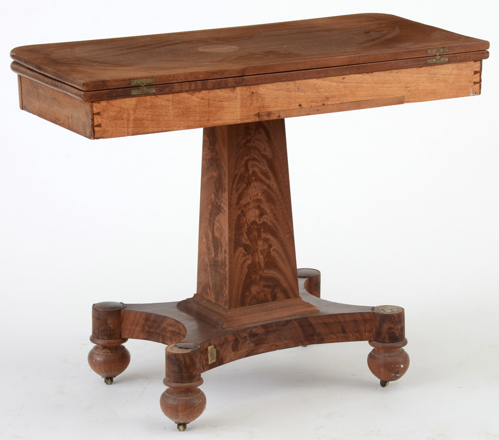 Vintage Empire Style Mahogany Flip Top Card Table