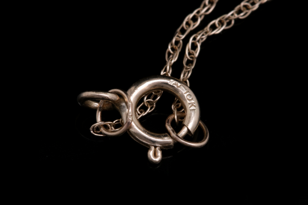 10K Yellow Gold, Pink Tourmaline, Garnet and Diamond Pendant with Chain