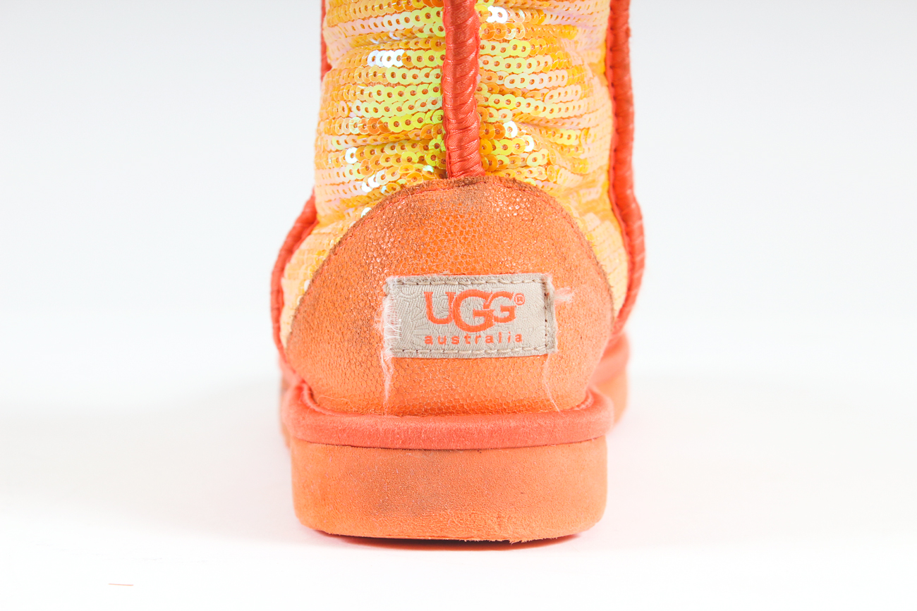 UGG Australia Orange Classic Short Sparkle Boots