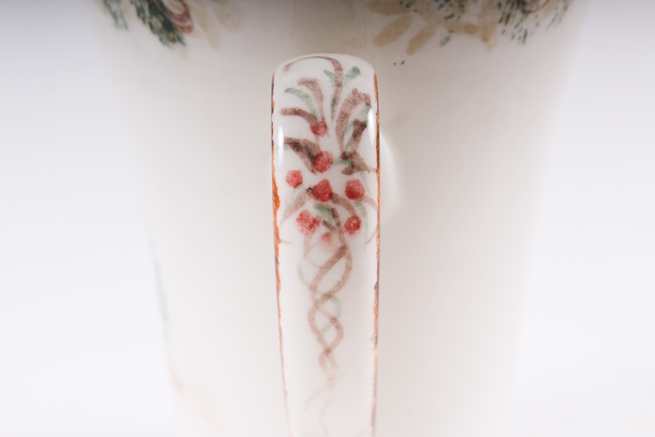 Arte Italica Ceramic Christmas Pitcher and Bowl Set