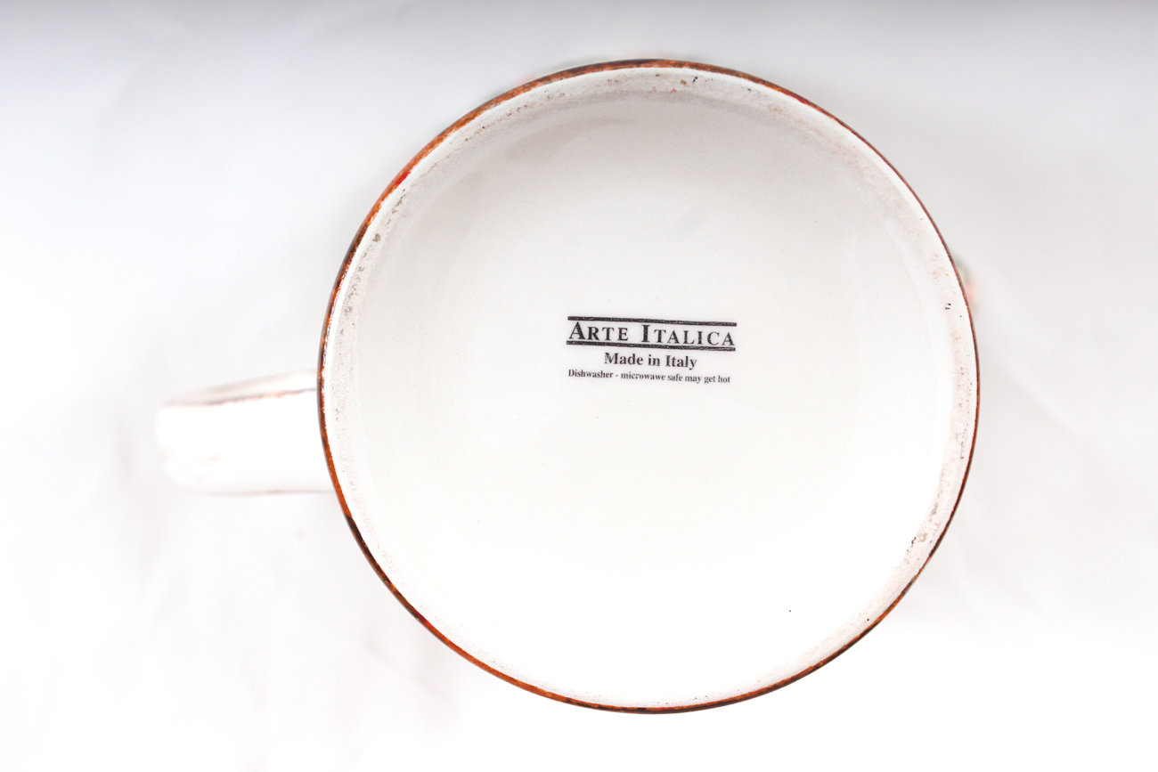 Arte Italica Ceramic Christmas Pitcher and Bowl Set