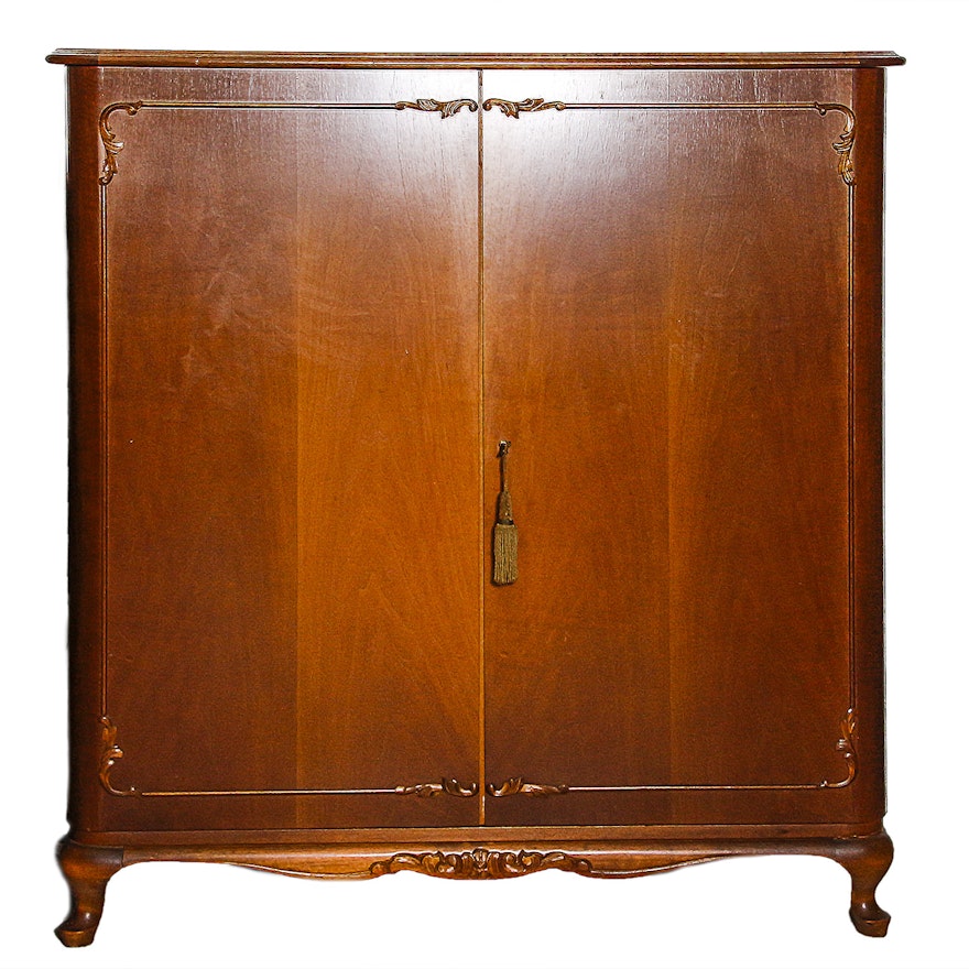 Vintage Louis XV Style Birch Cabinet