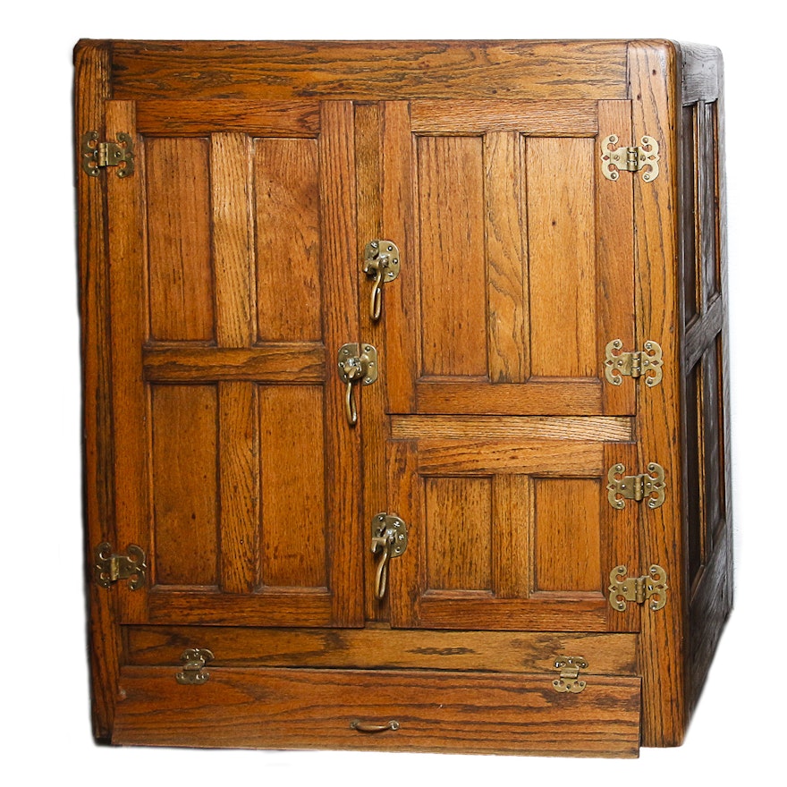 Antique Oak Ice Box