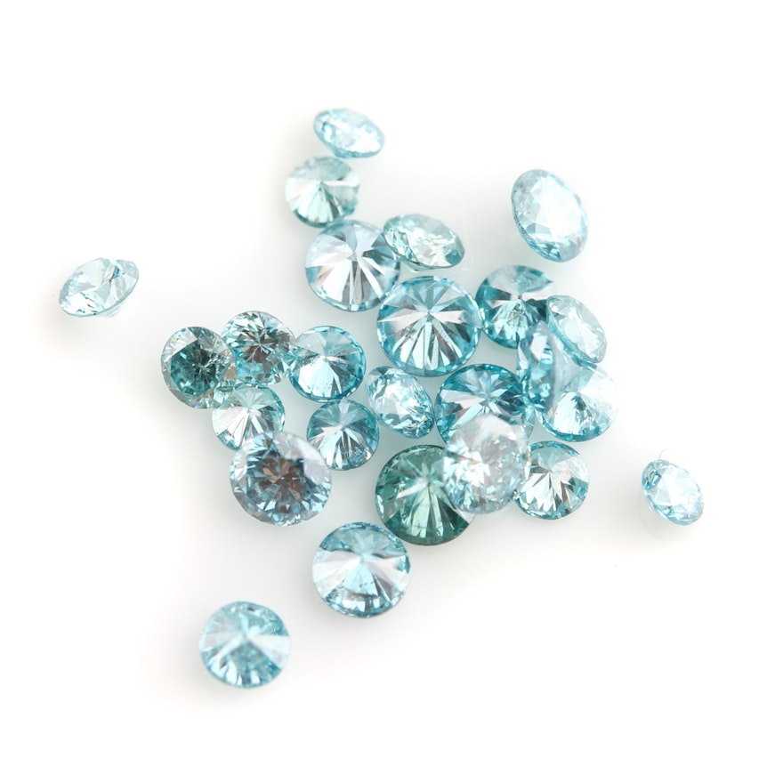 Loose 1.24 CTW Blue Diamonds