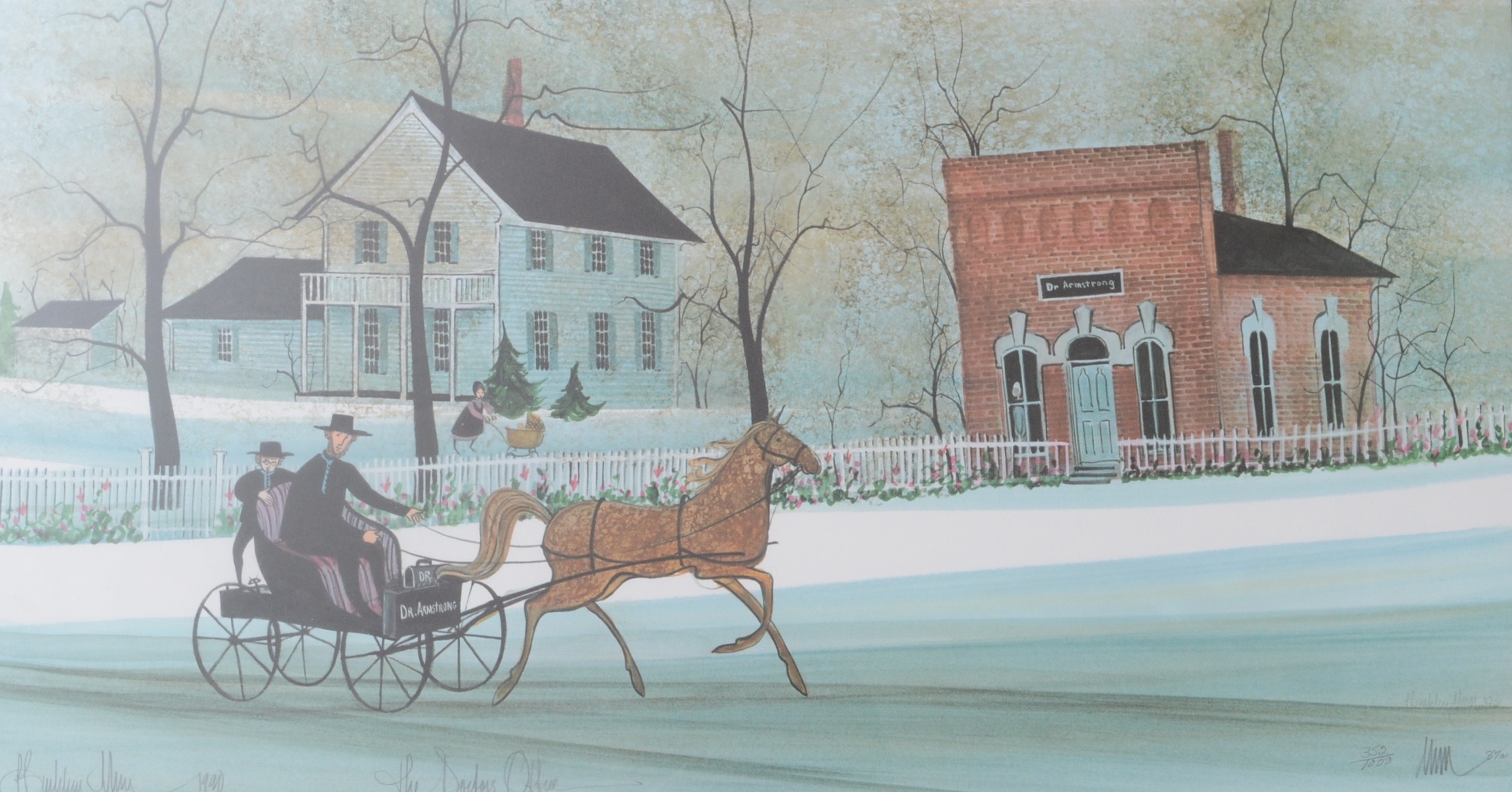 P. Buckley Moss Hand Signed "The Doctor's Office" Offset Lithograph