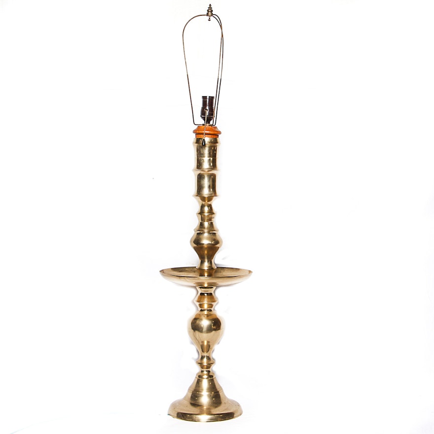 Brass Candlestick Lamp