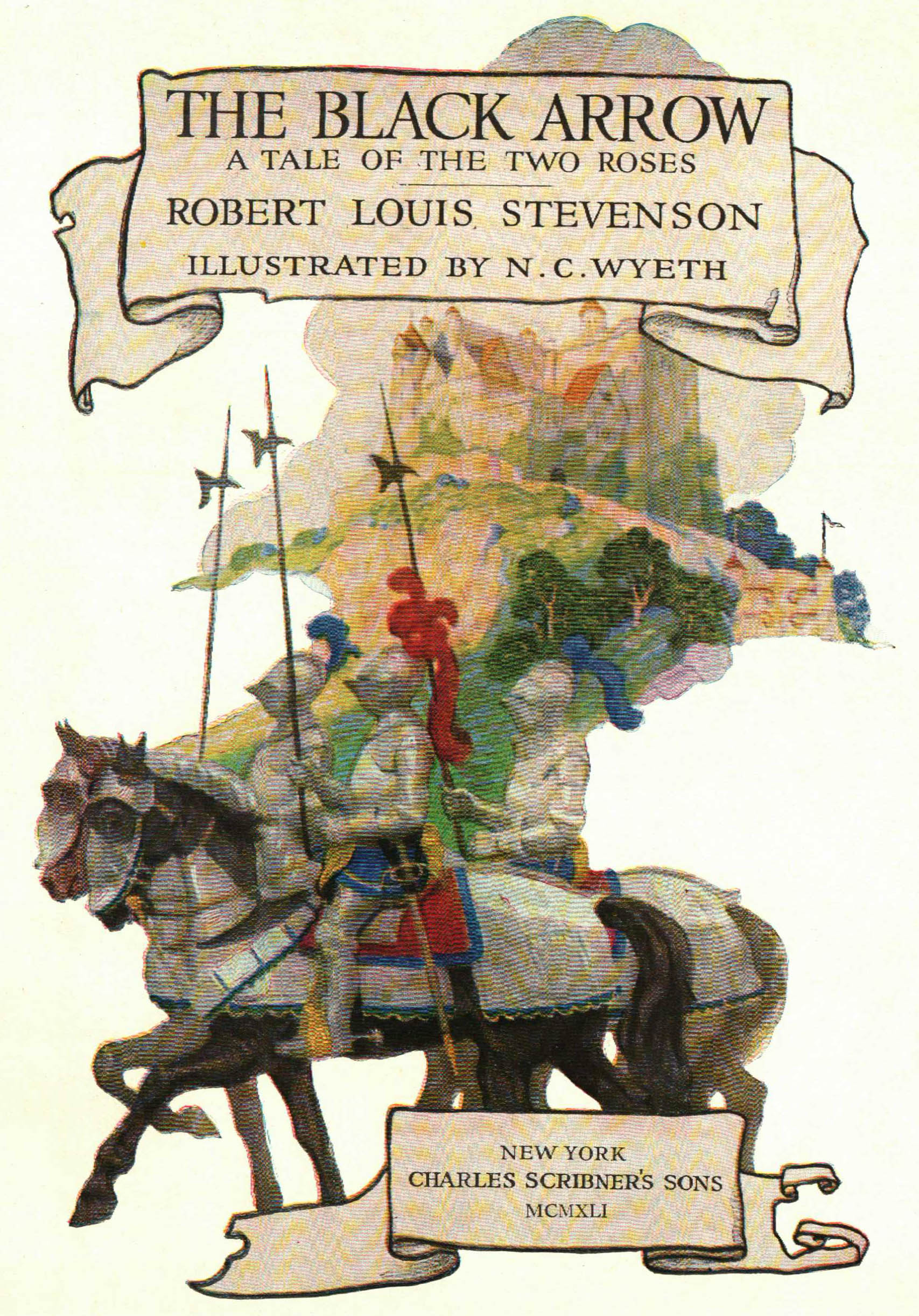 1941 "The Black Arrow" illus N.C. Wyeth by Robert Louis Stevenson