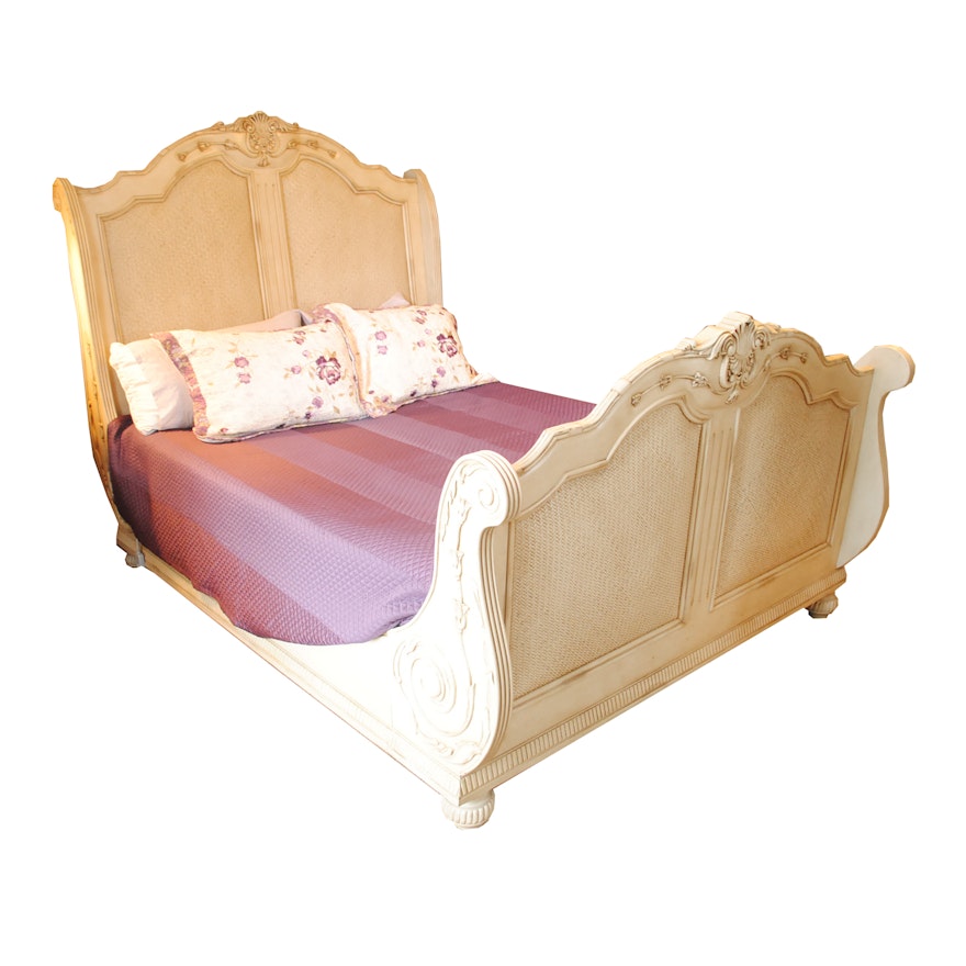 Victorian Style Queen Sleigh Bed