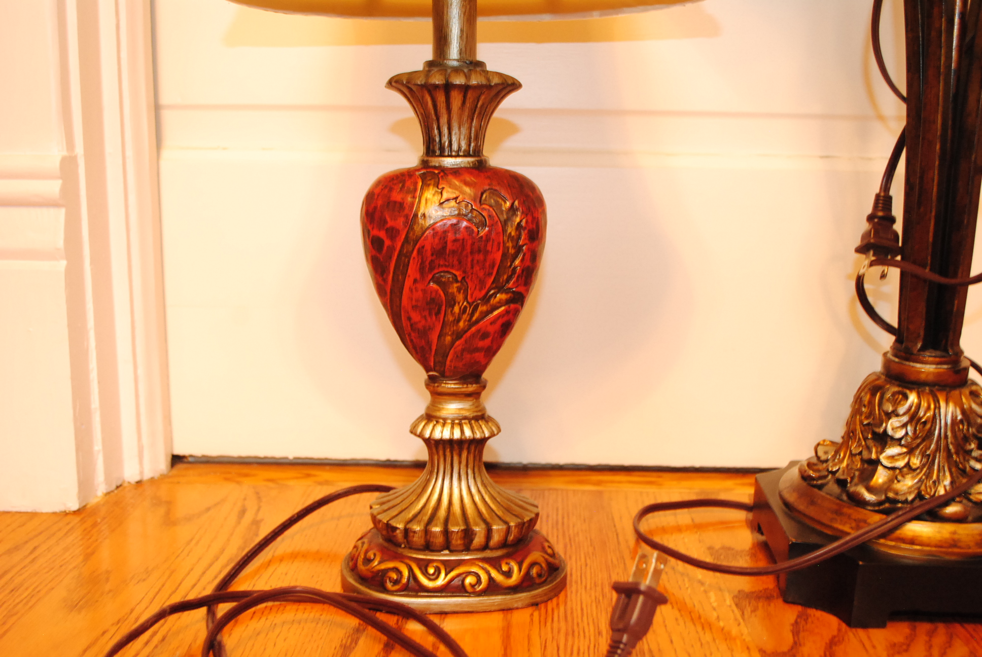 Metal and Wood Table Lamps