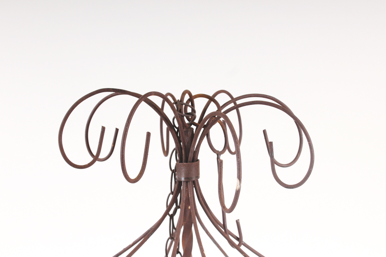 Wrought Iron Candle Chandelier