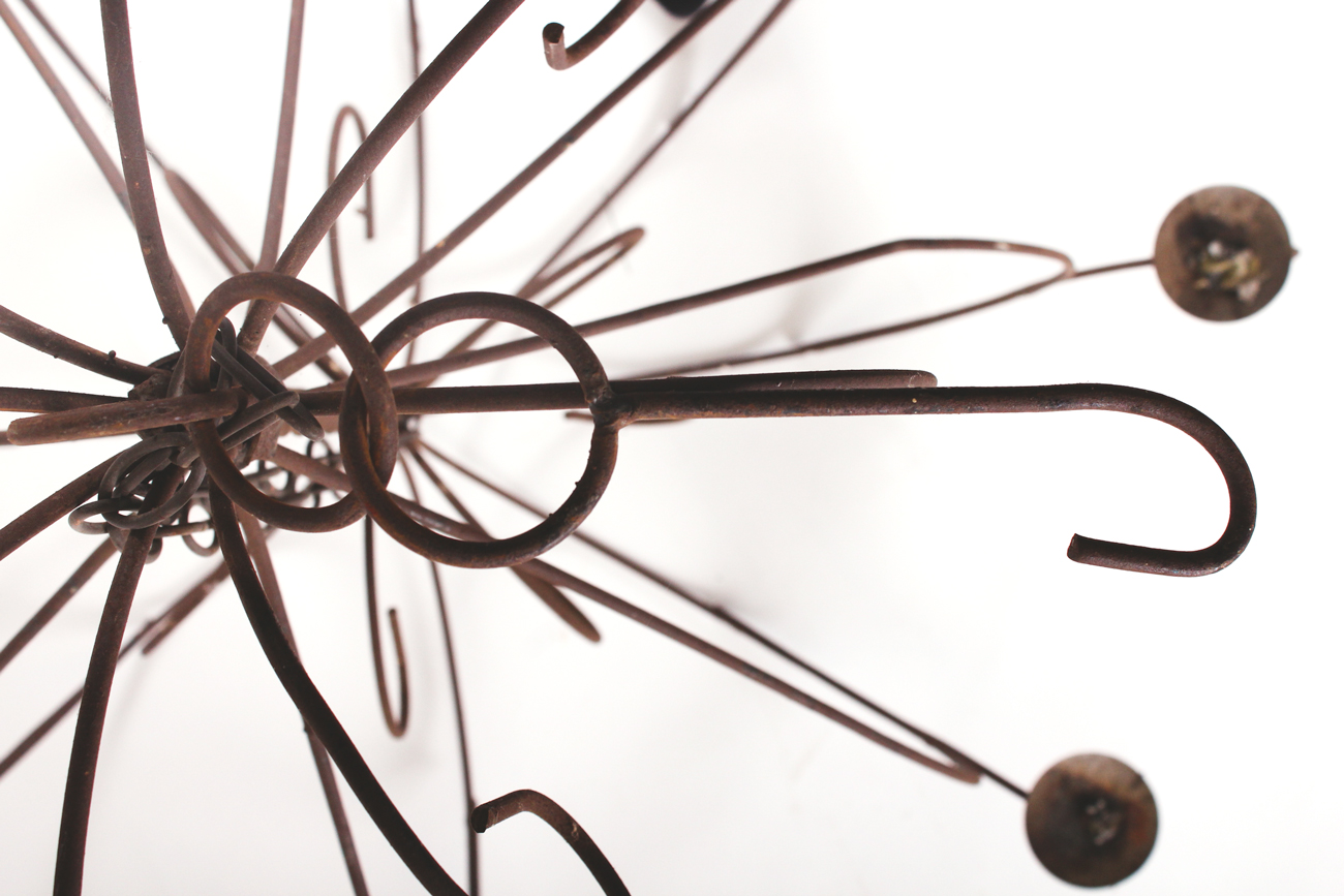 Wrought Iron Candle Chandelier