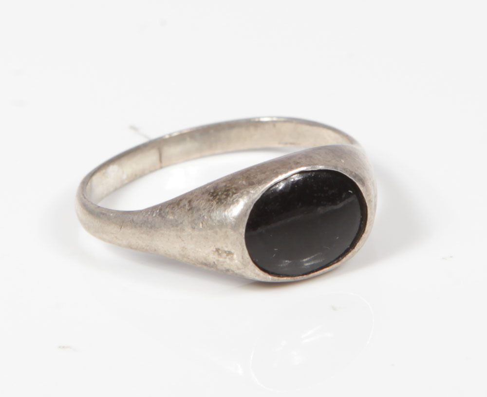 Mexican Sterling Silver Rope Barrel Ring with Men's Sterling Rings